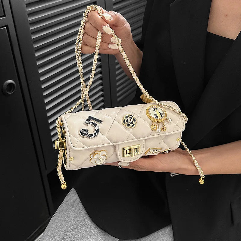 Diamond Crossbody PU Leather Bag