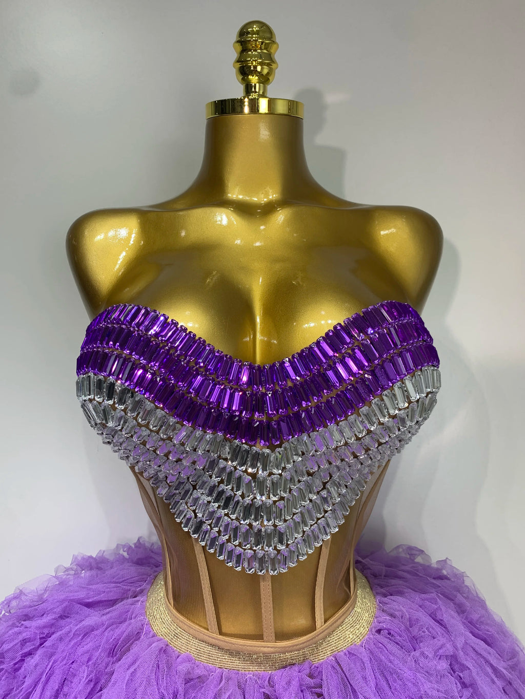 Purple  Two Pieces Skirt Set