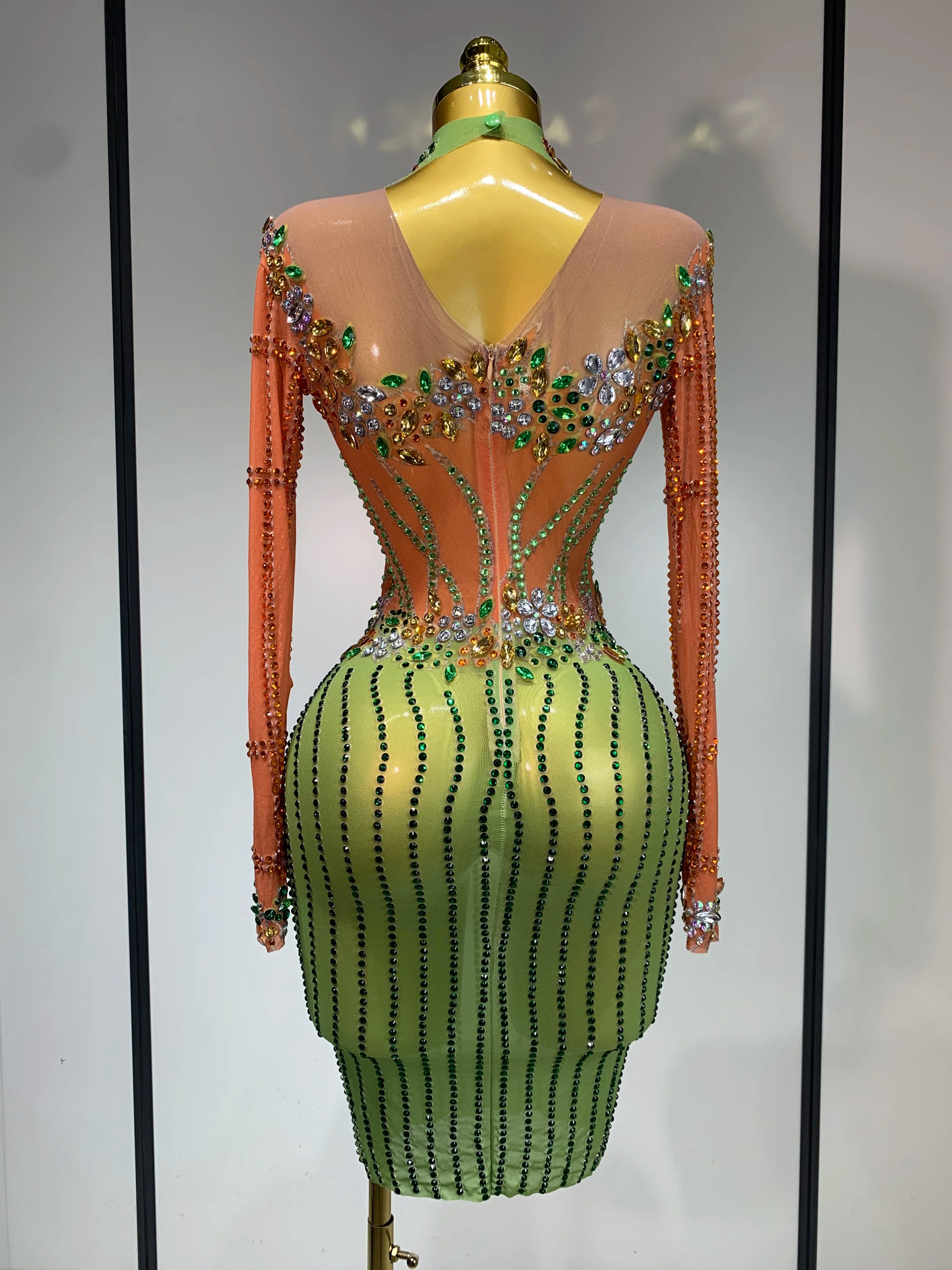 Luxury Sparkly Diamond Mesh Dress