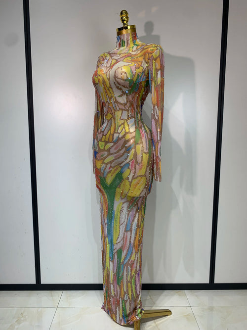 A Piece Of Art Mesh Dress