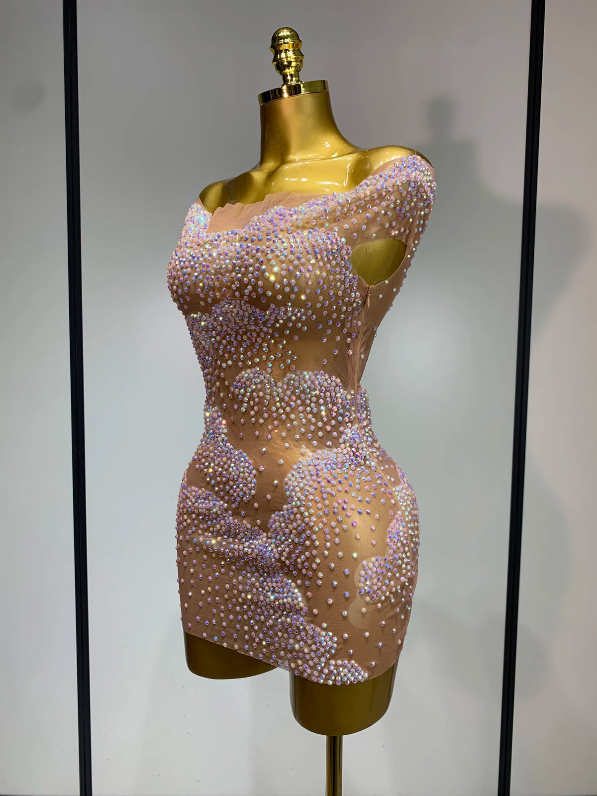 Heavenly Clouds Mesh Mini Dress