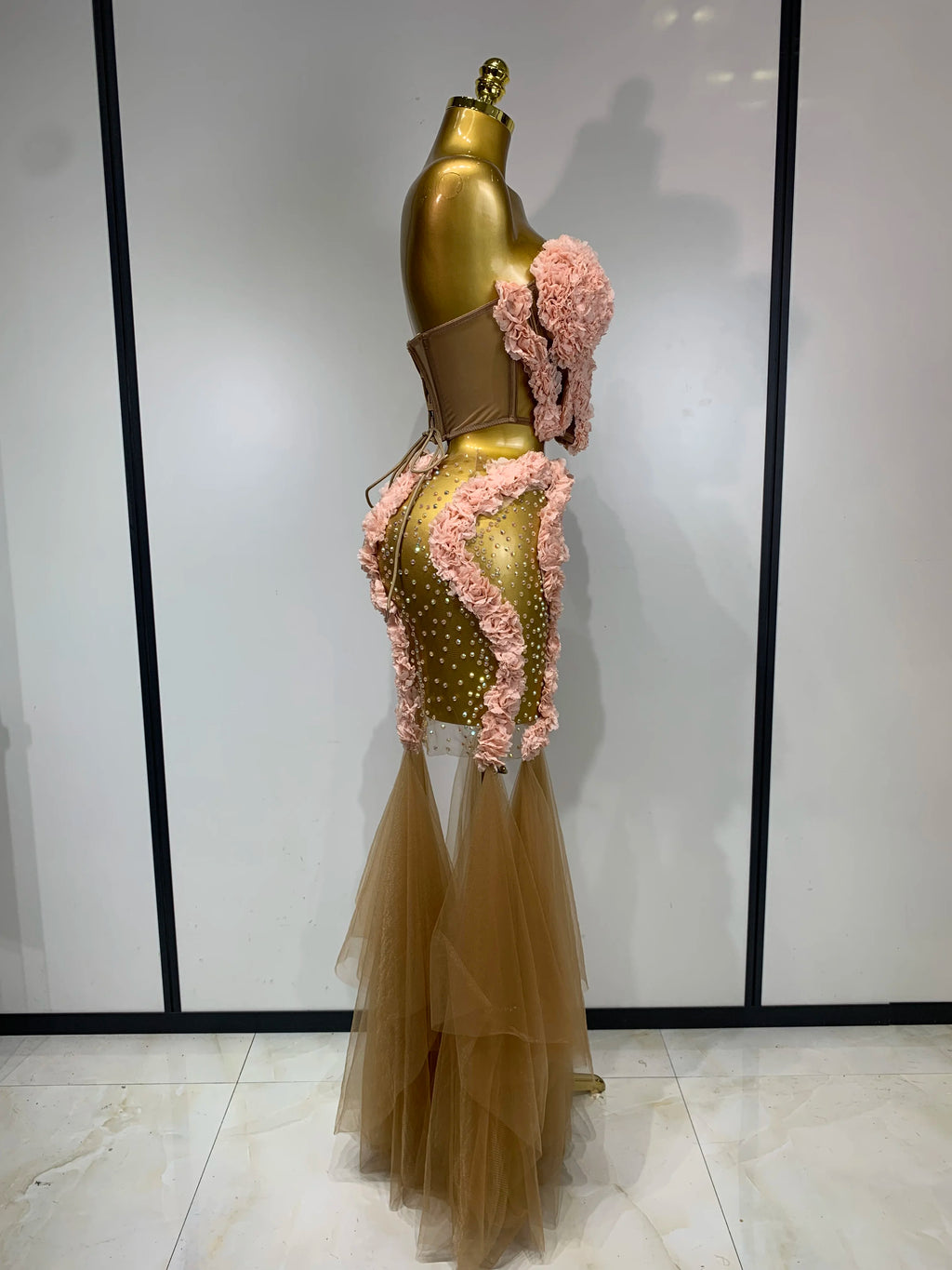 Flower Sheer Two Pieces Set