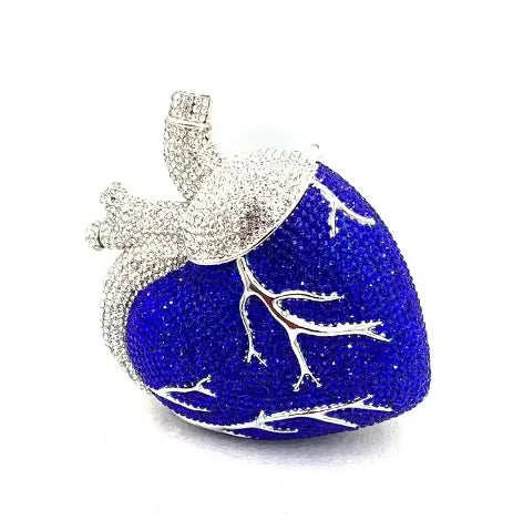 Heart Beat Rhinestone Crystal Clutch