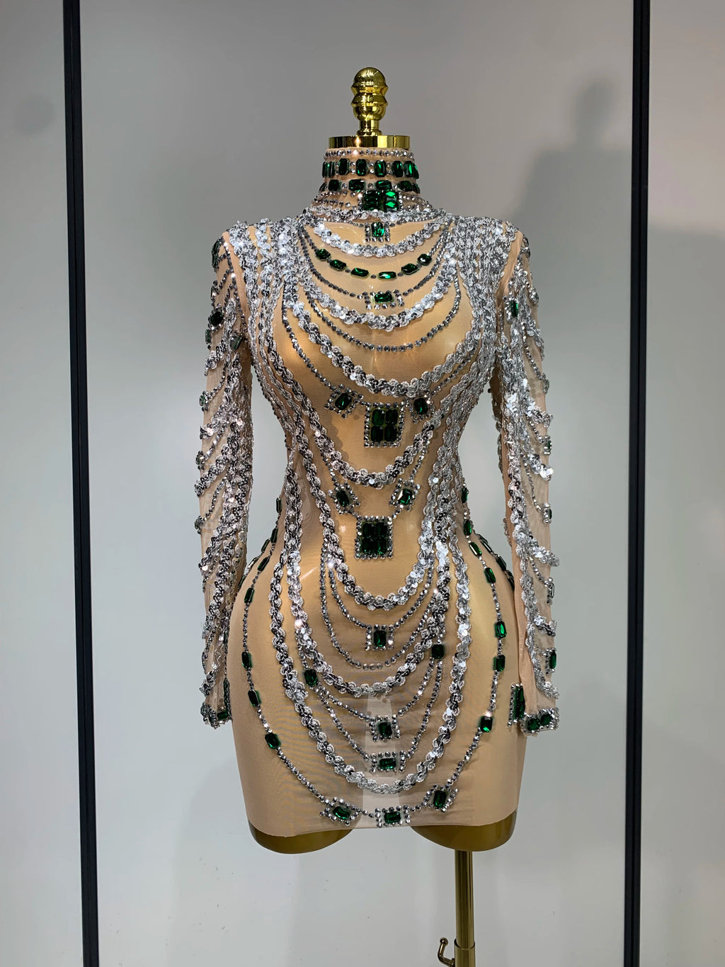 Emerald Princess Mini Mesh Dress