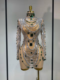 Emerald Princess Mini Mesh Dress