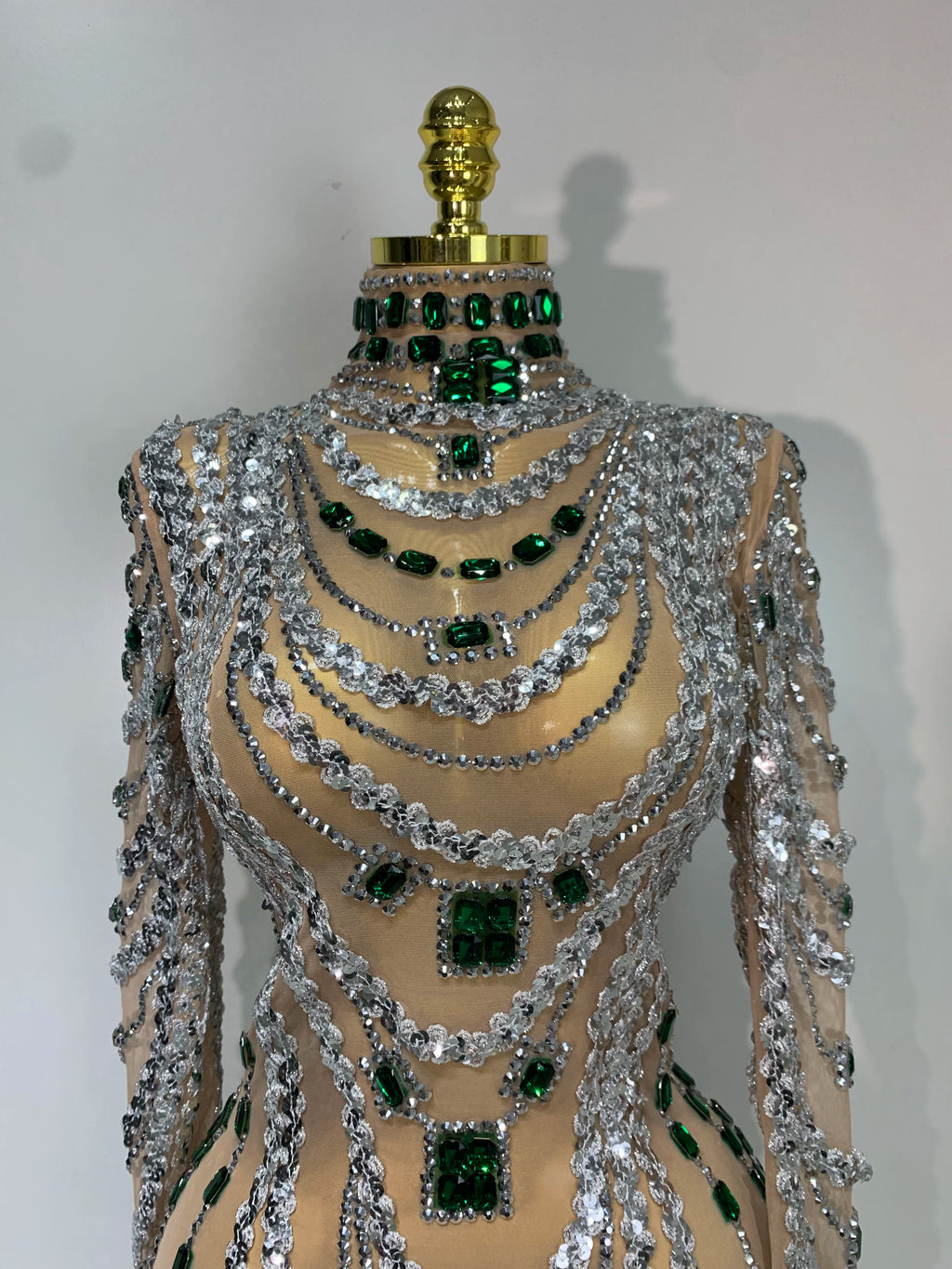 Emerald Princess Mini Mesh Dress