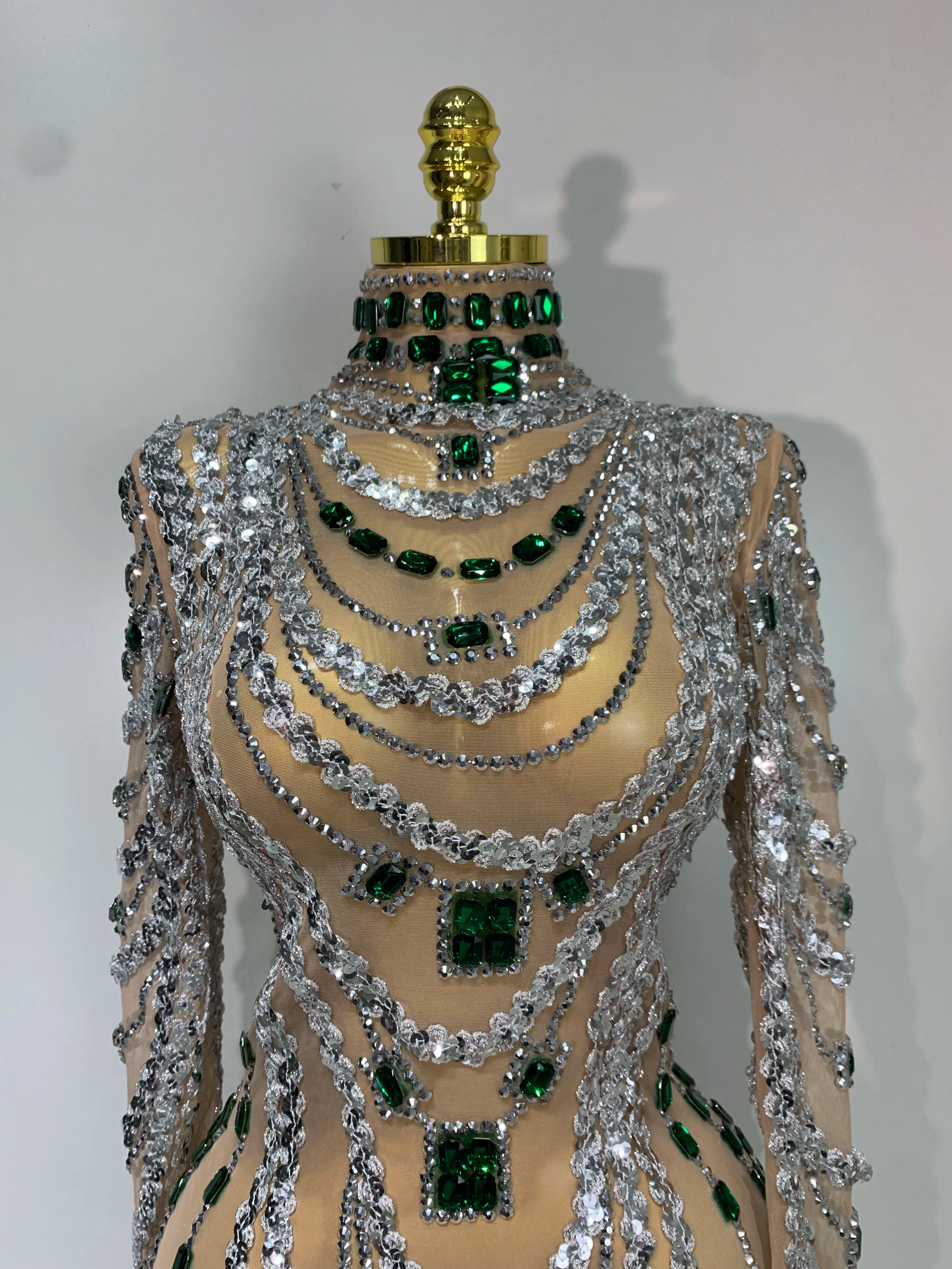 Emerald Princess Mini Mesh Dress