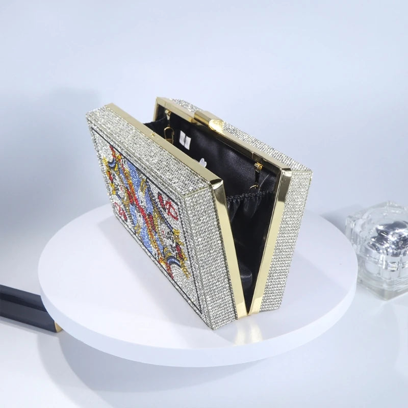 Queen Crystal Rhinestone Clutch
