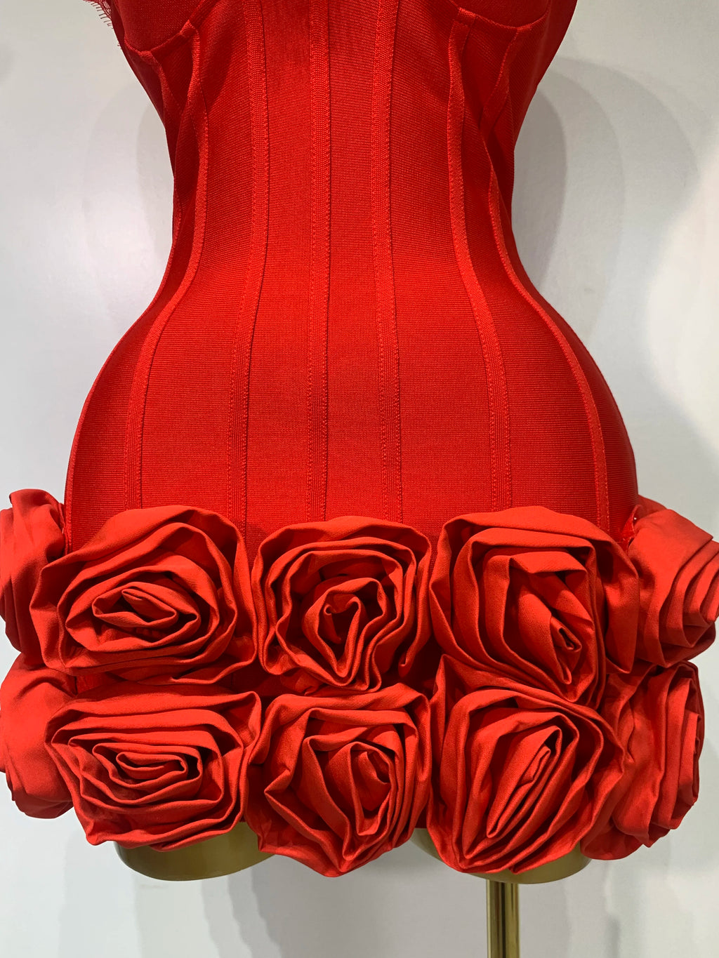 Lace Rose Halter Dress