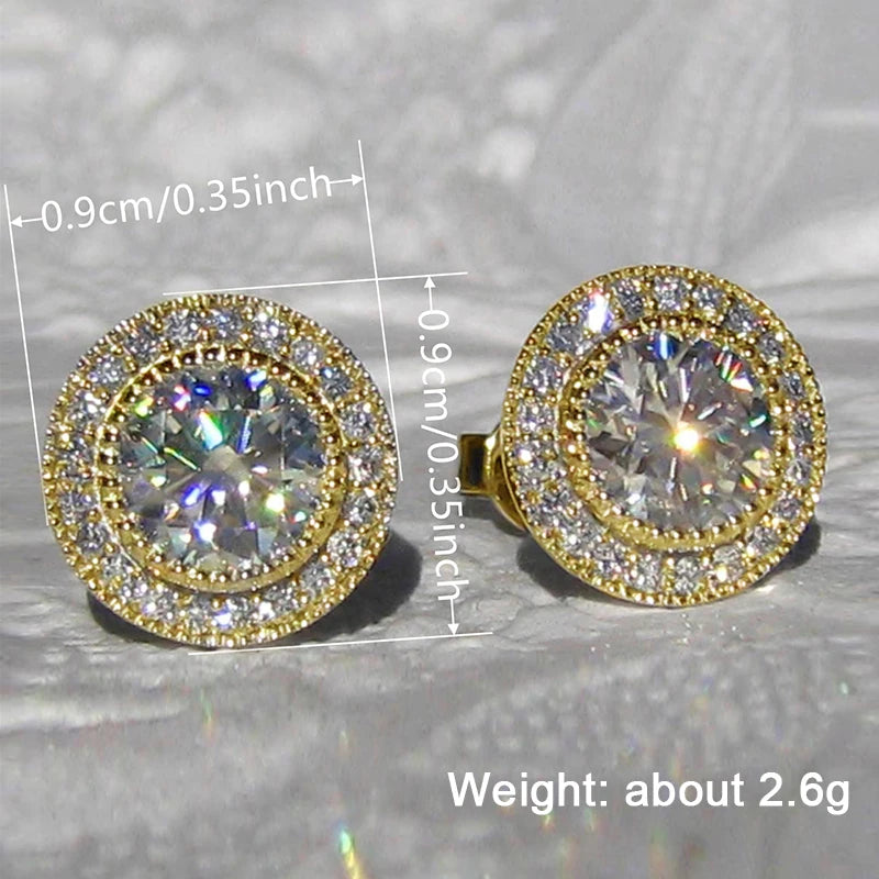 Dainty Small Round CZ Earrings