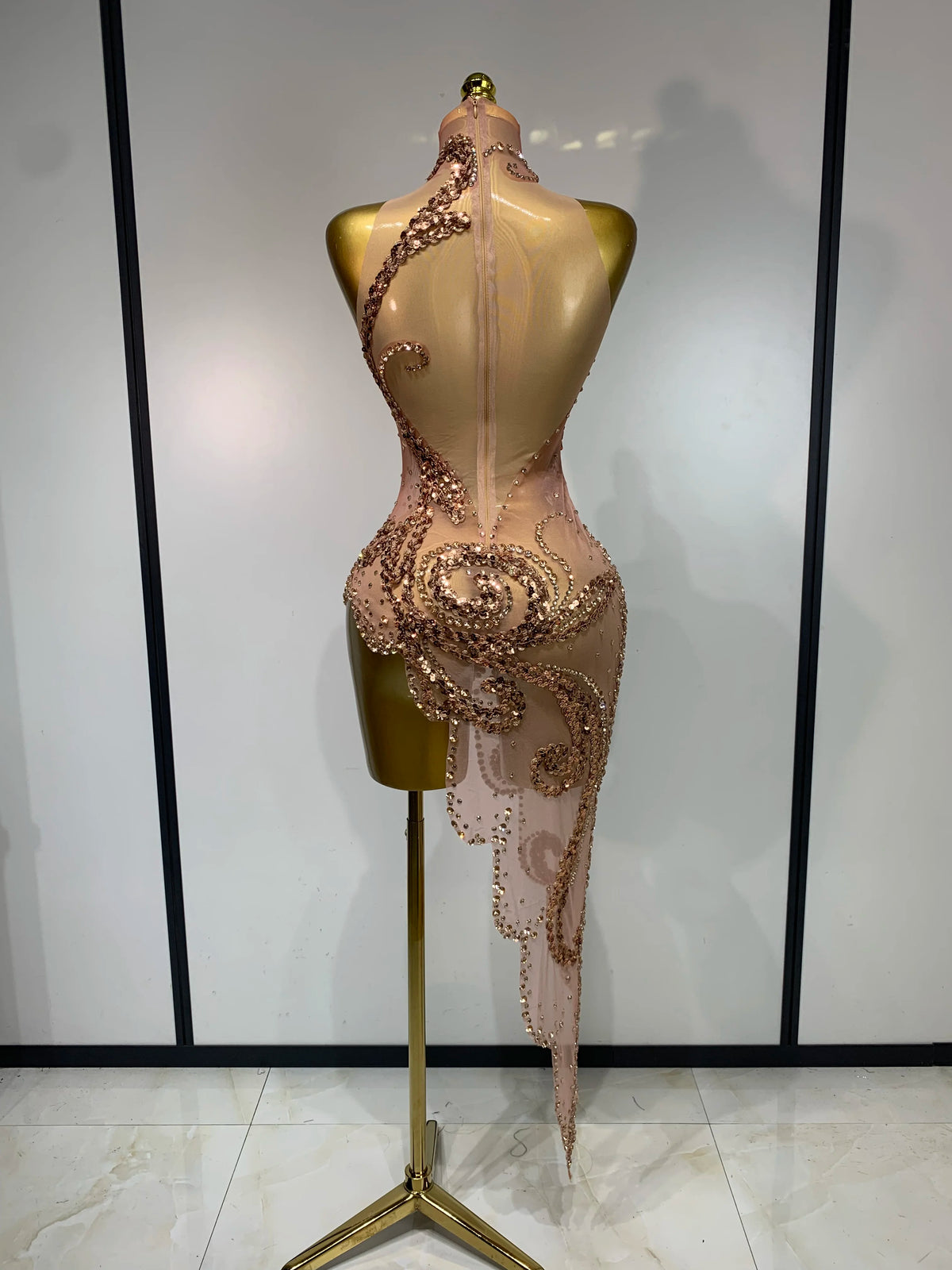 Champagne Swirls Dress