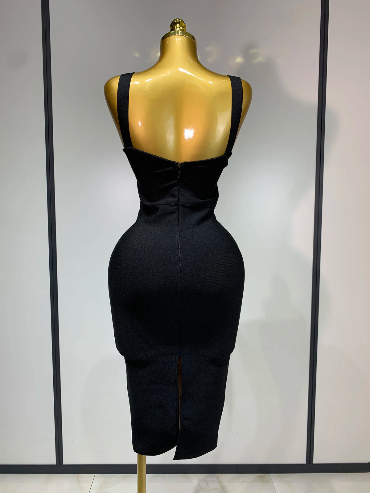 Black Lace Bodycon Bandage Dress