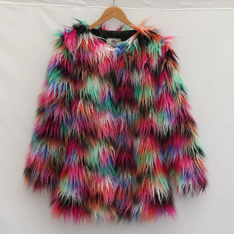 Colorful Fur Coat