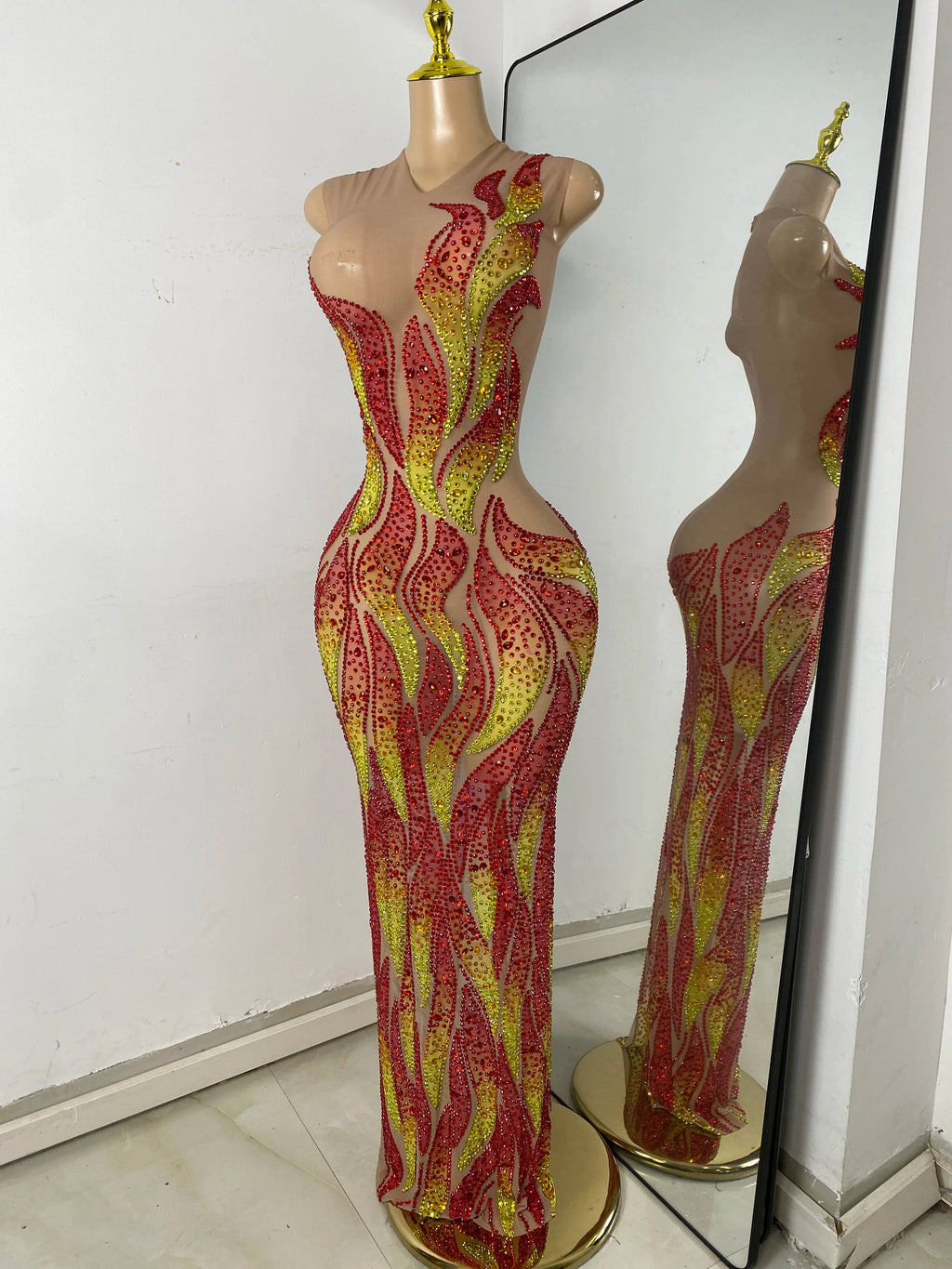 Fire Blazing Mesh Dress
