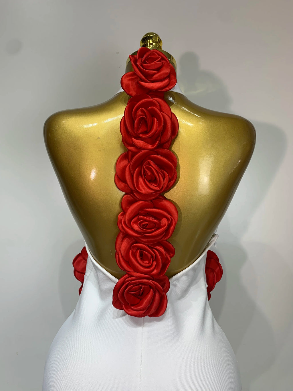 Give Me Roses Halter Dress