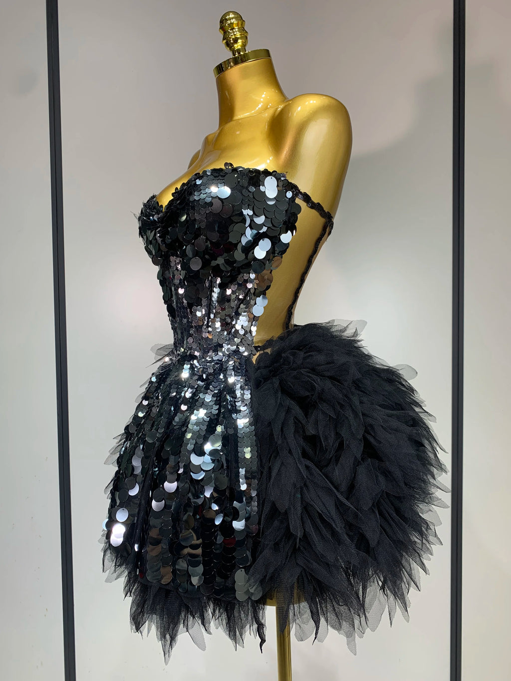 Bad Gyal Sequin Two Piece Skirt Set