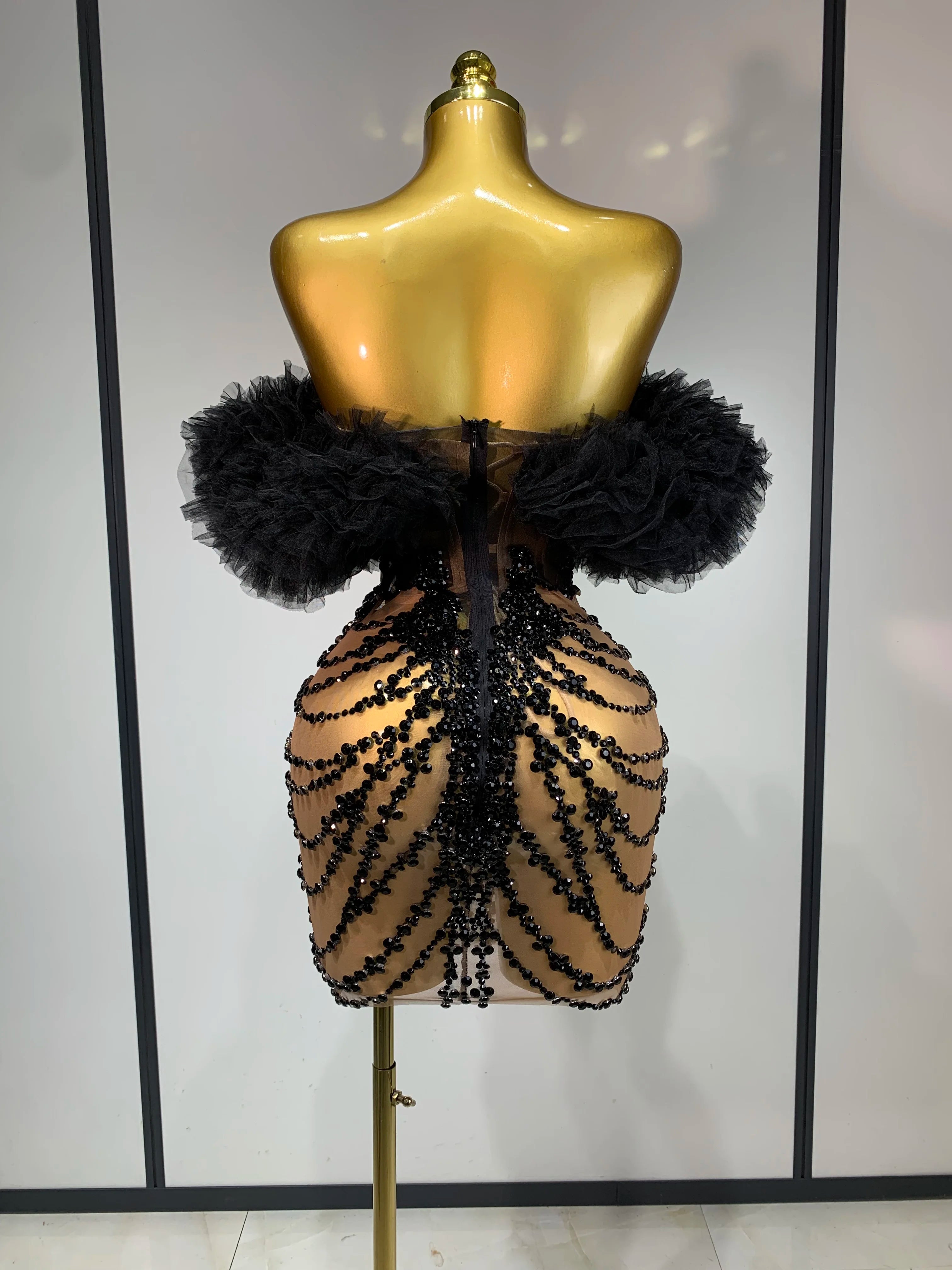 Black Diamond Mini Dress