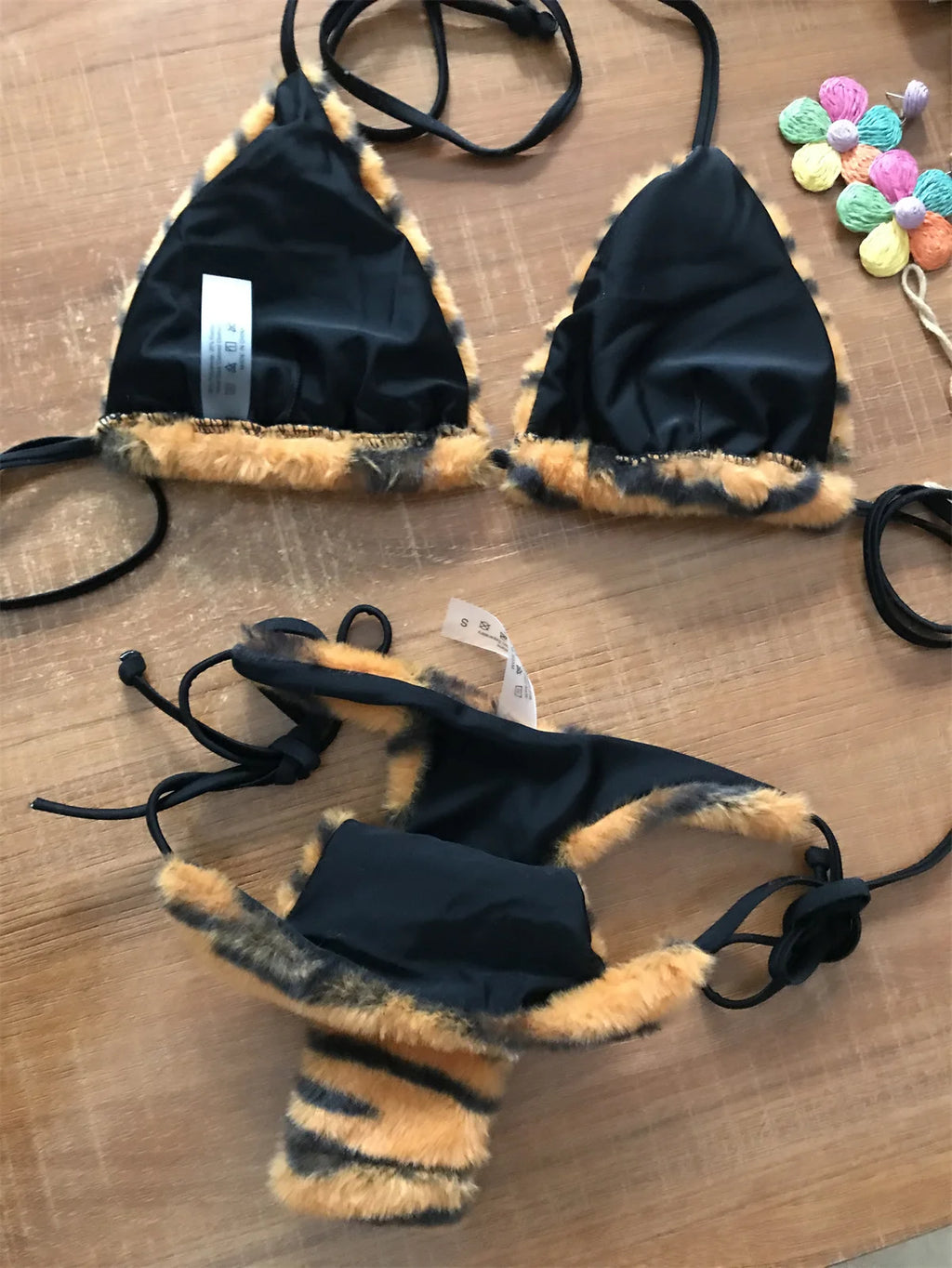 Tiger Fluffy Bikini