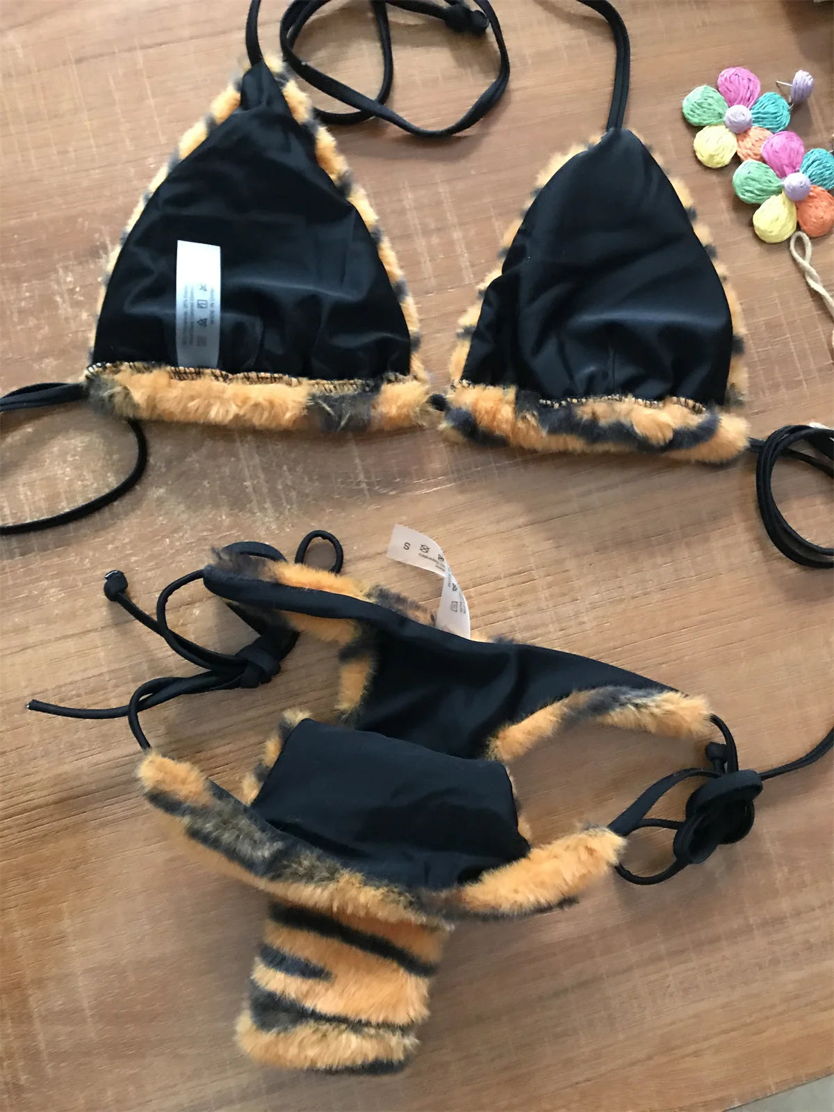 Tiger Fluffy Bikini
