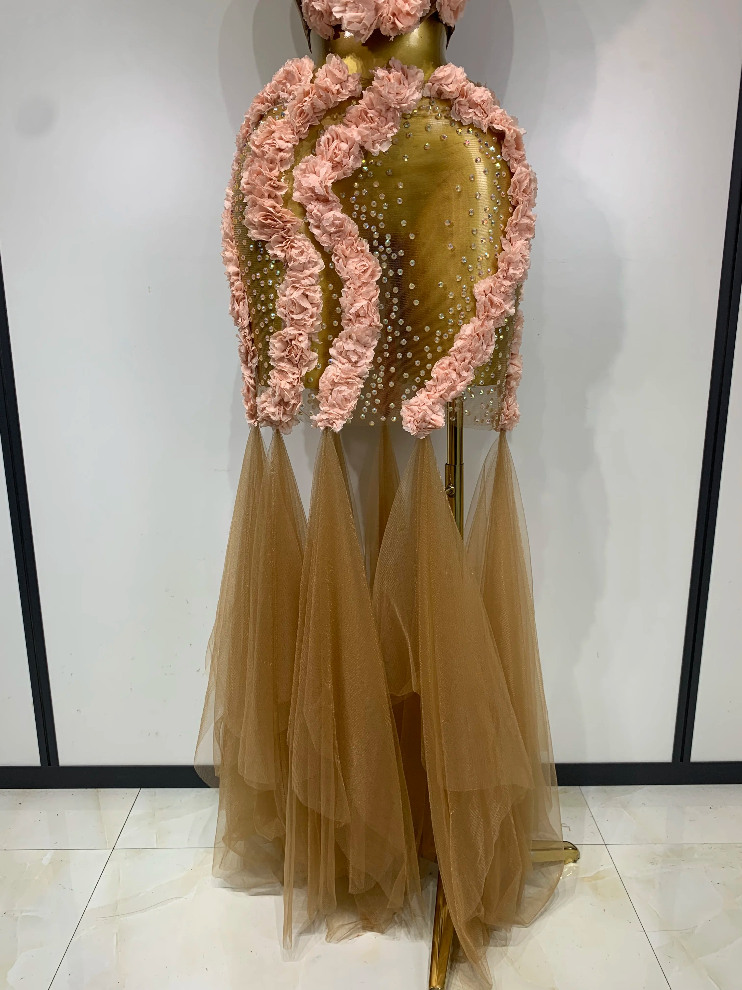 Flower Sheer Two Pieces Set