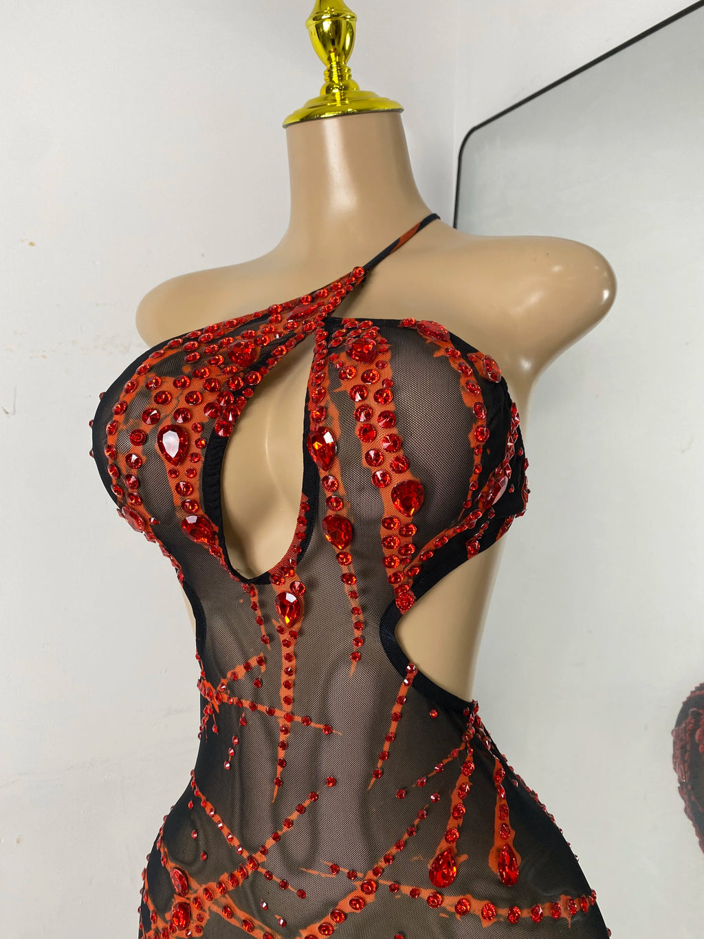 Lava Mesh Mini Dress