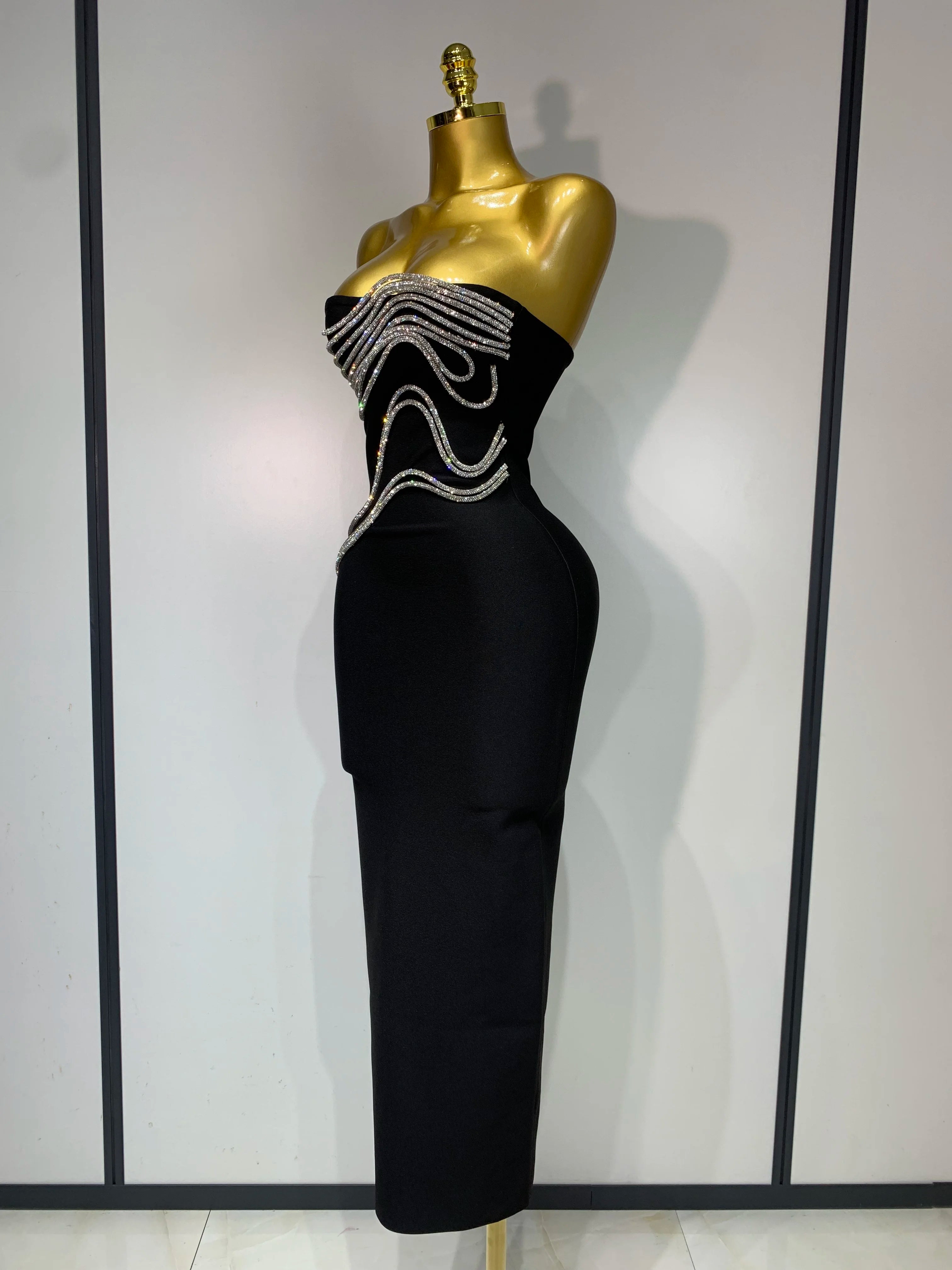 Diamond Lines Bodycon Dress