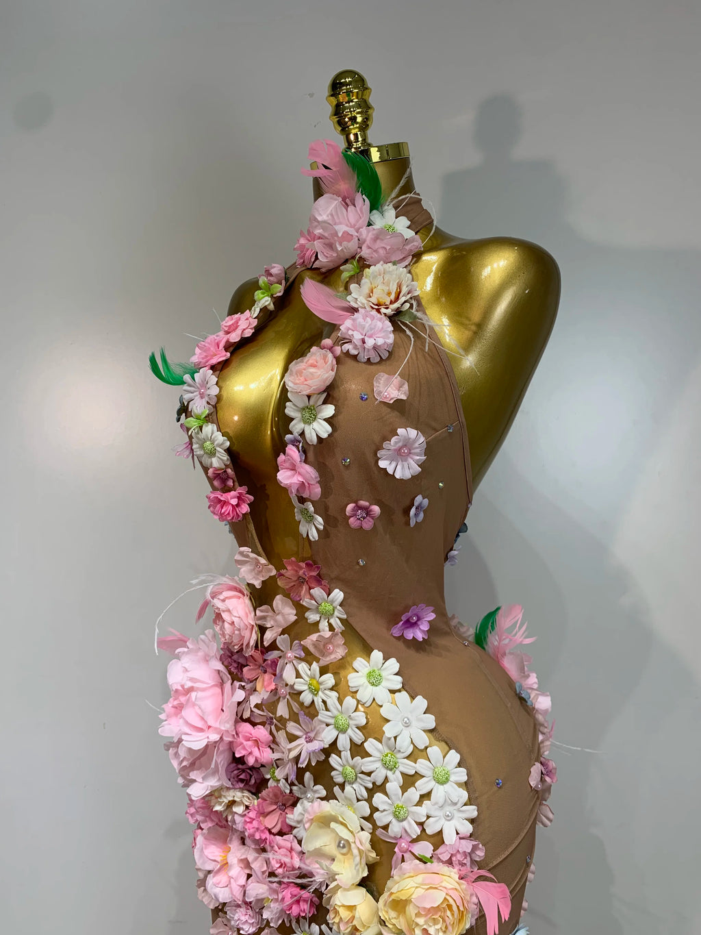 Flower Goddess Halter Mesh Dress