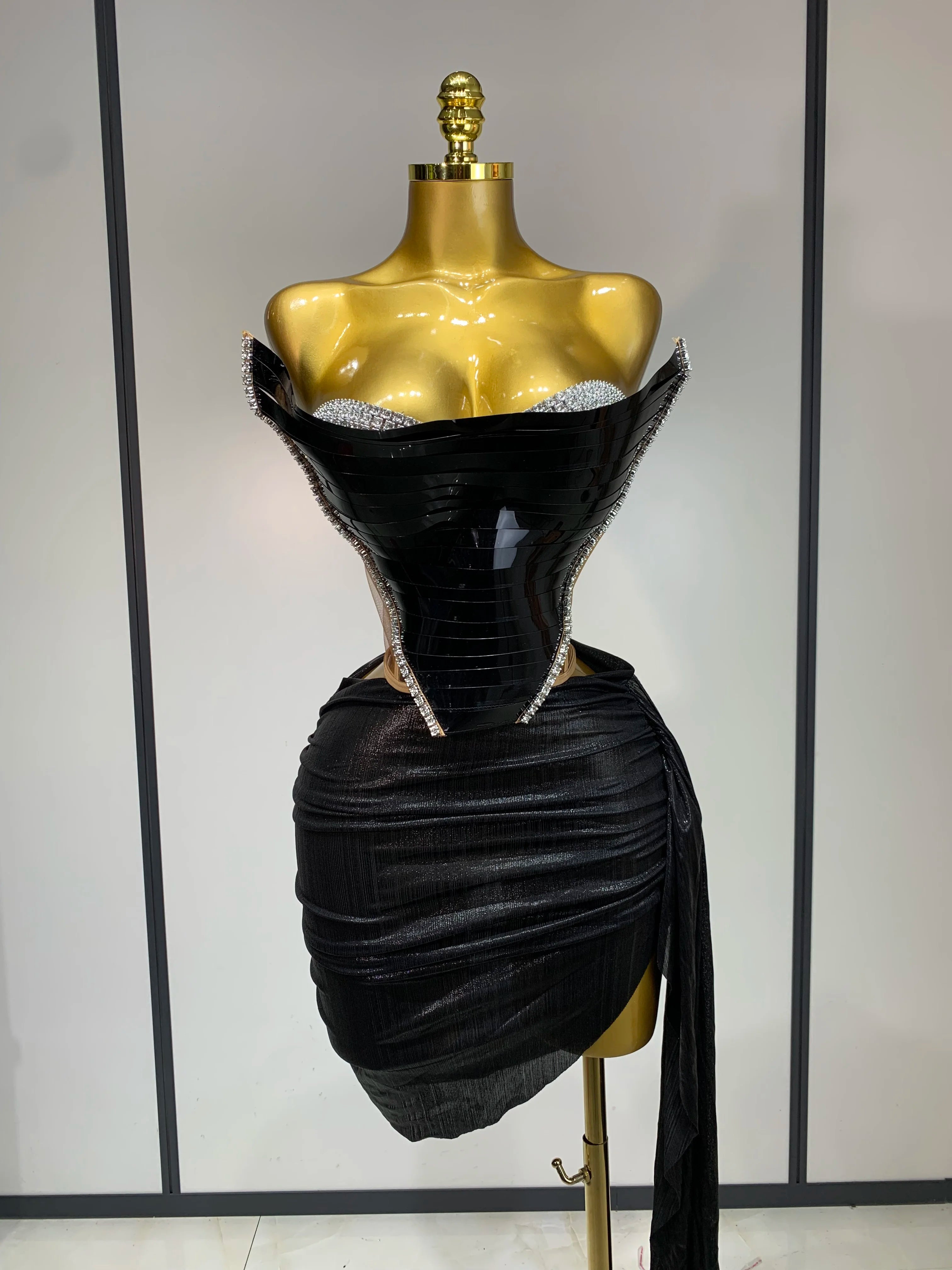 5th Dimension Tube Corset Two Piece Skirt Set