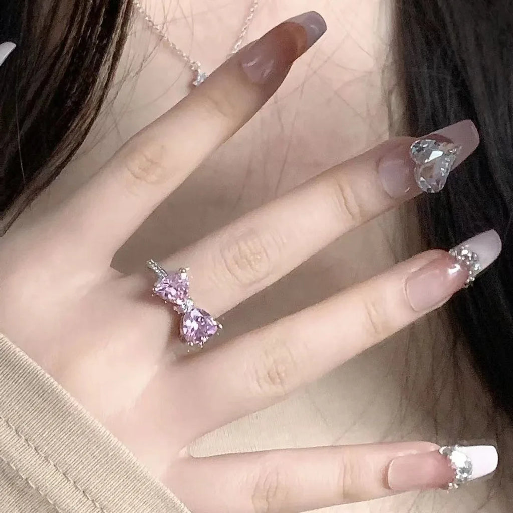Romantic Lovely Pink Bow Ring