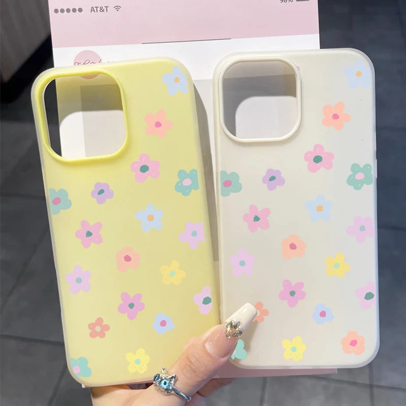 Cute Colorful Flower Pattern Phone Case