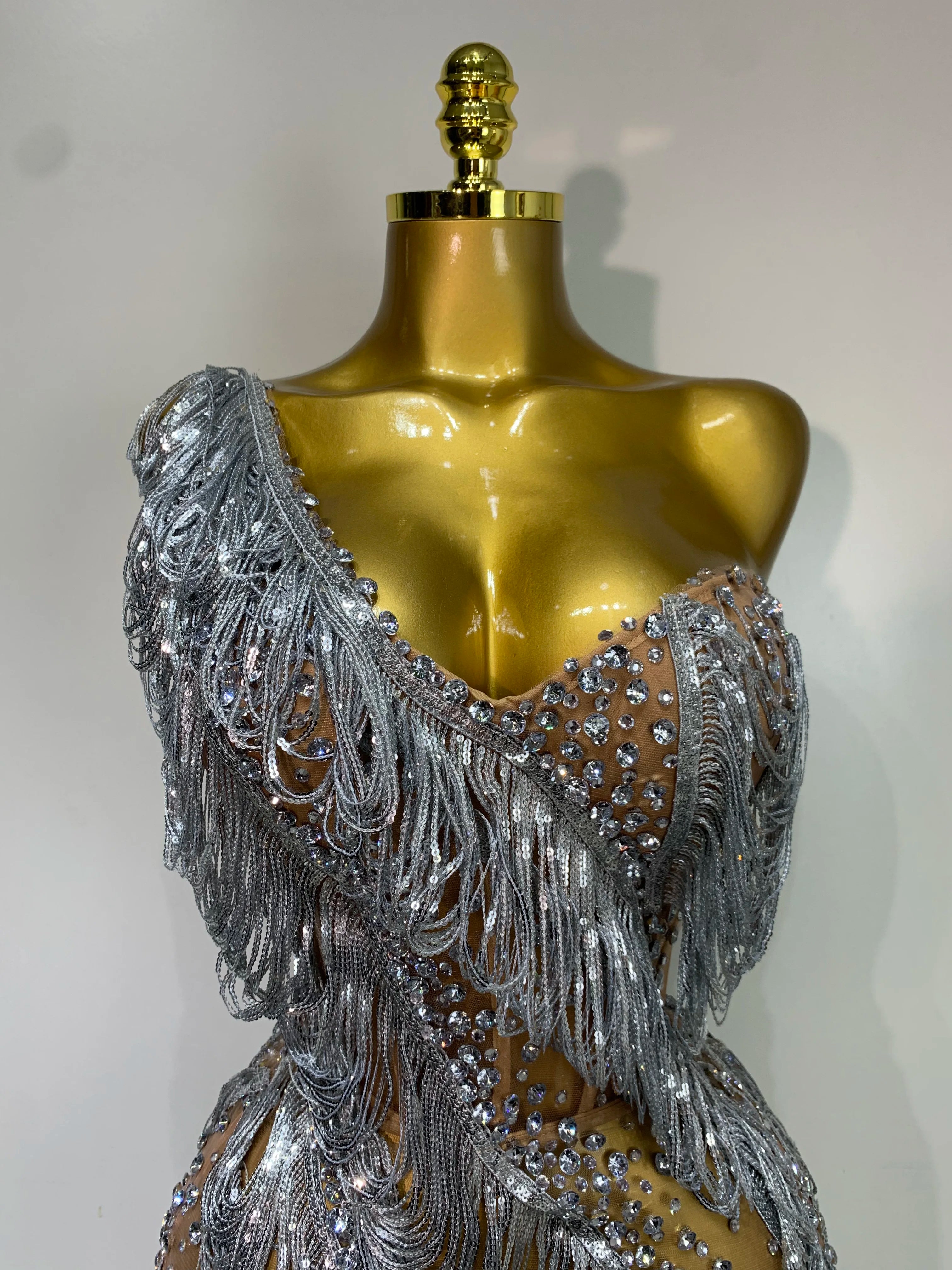 Silver Shake Sequin Dress