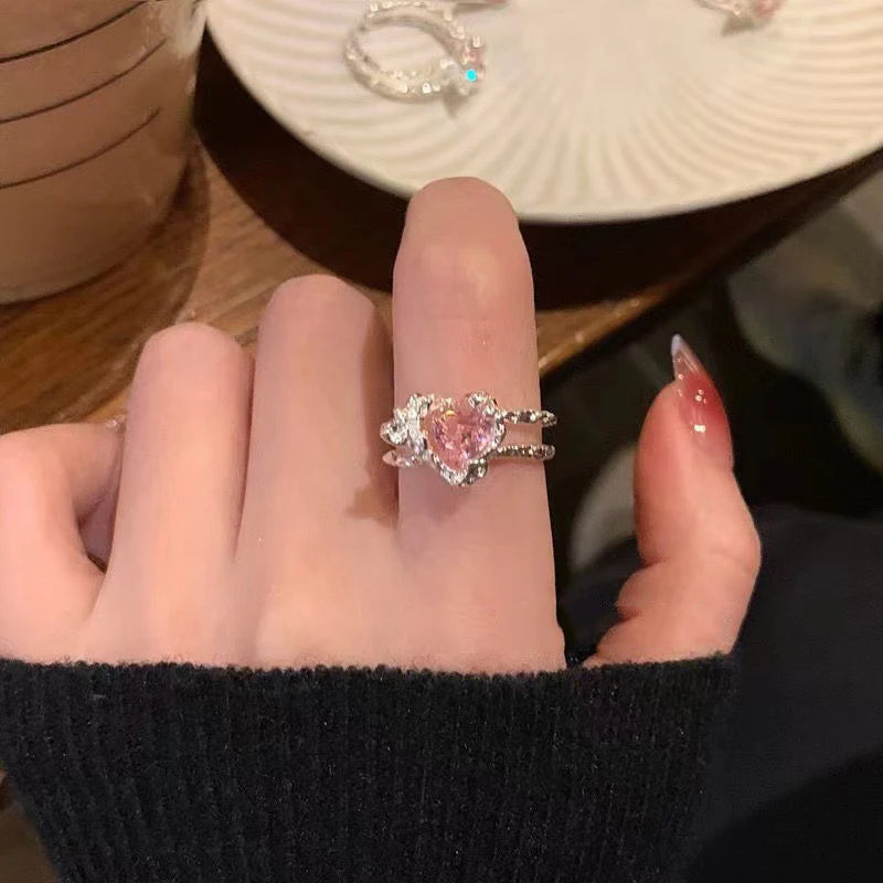 Romantic Lovely Pink Bow Ring