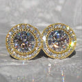Dainty Small Round CZ Earrings