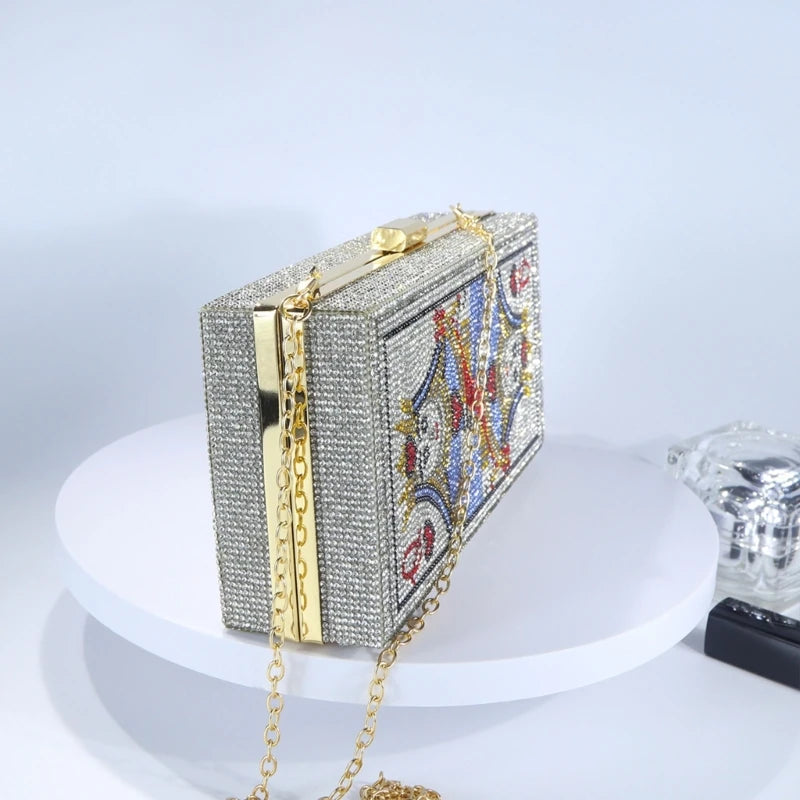 Queen Crystal Rhinestone Clutch