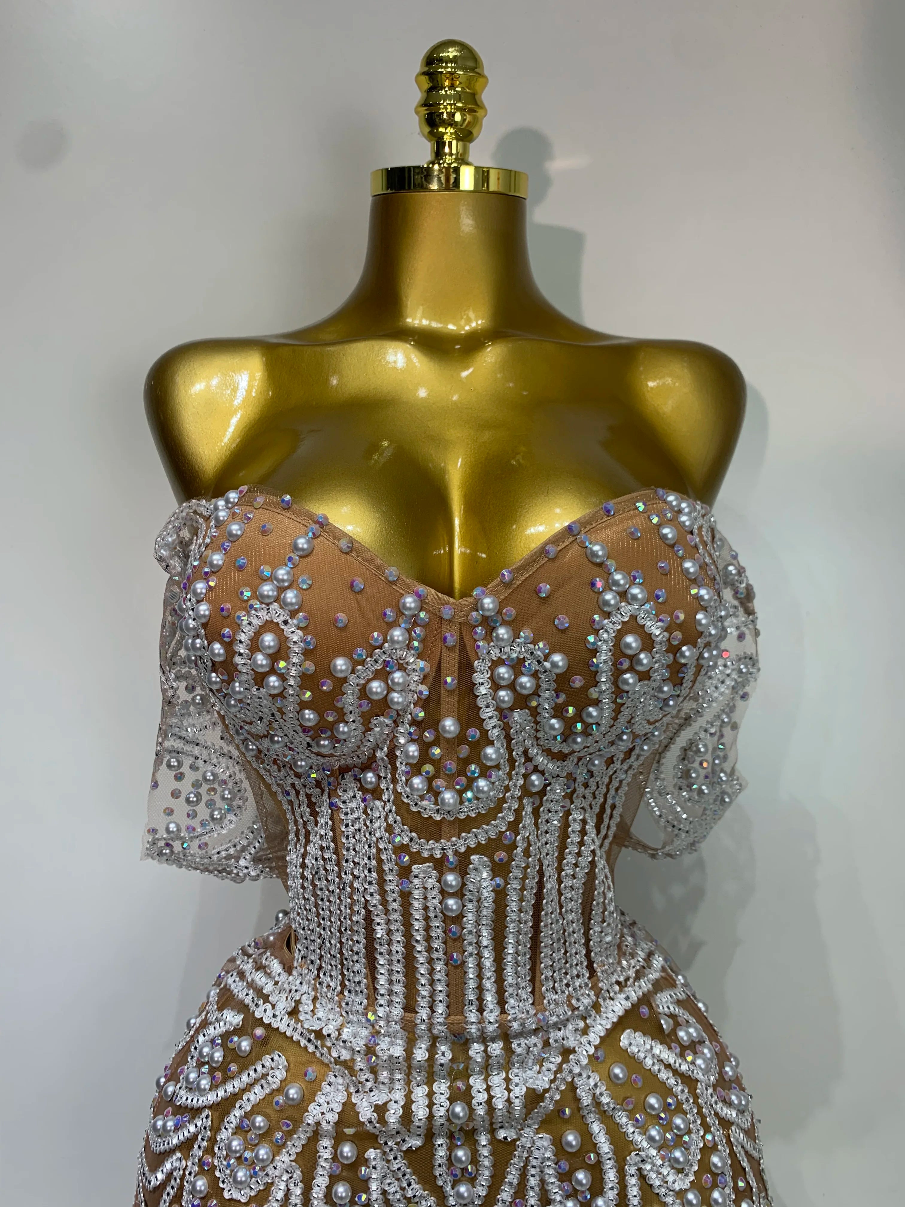 Diamond Mini Off The Shoulder Dress