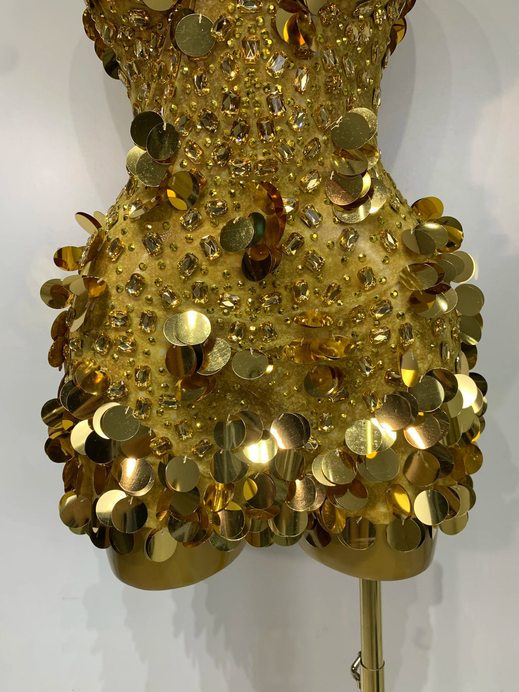Sun Goddess Gold Sequin Dress