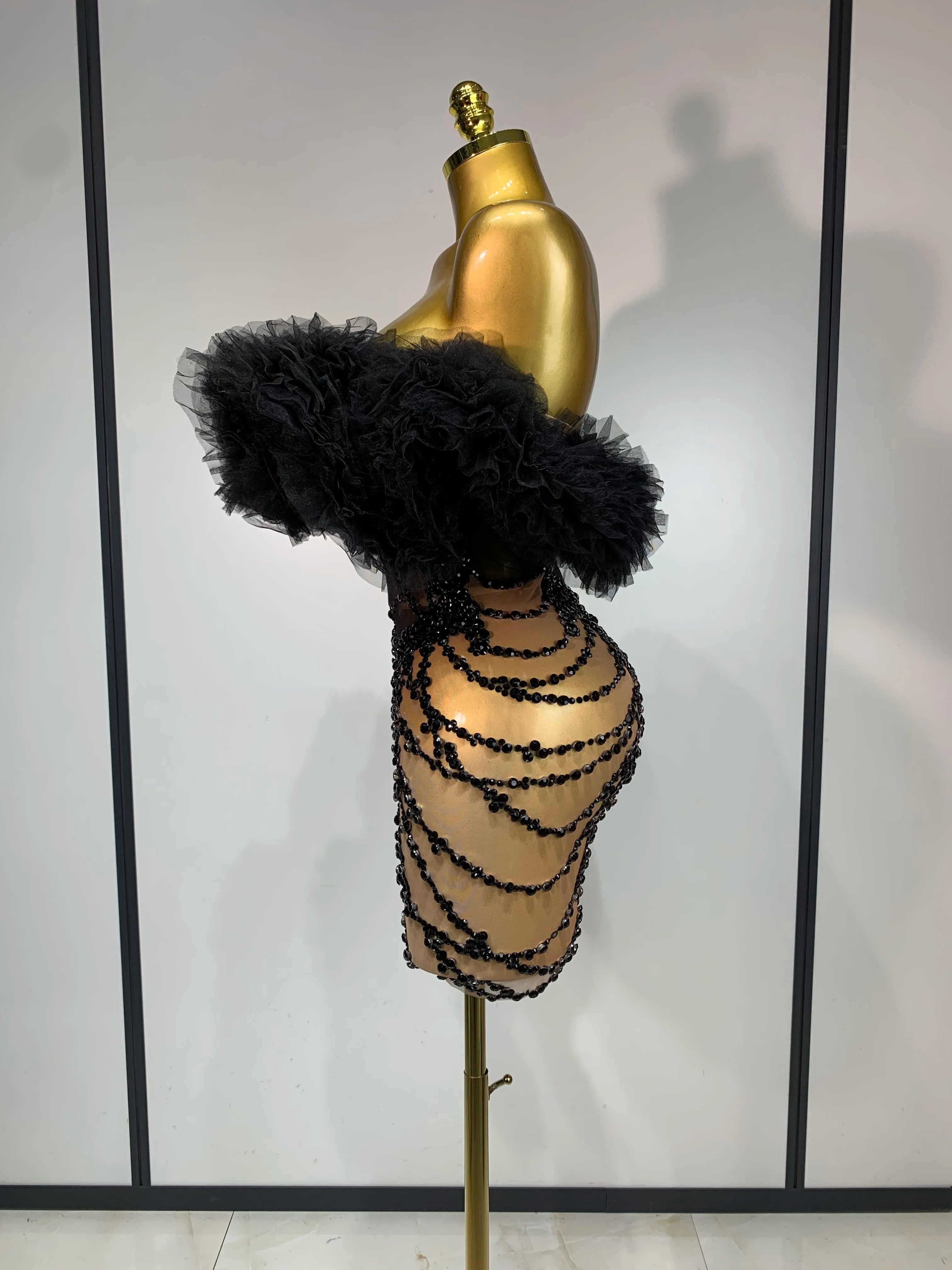 Black Diamond Mini Dress