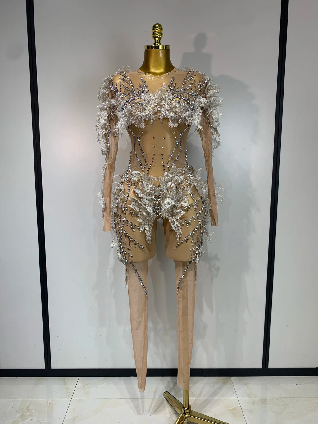 Mesh Diamonds Jumpsuits
