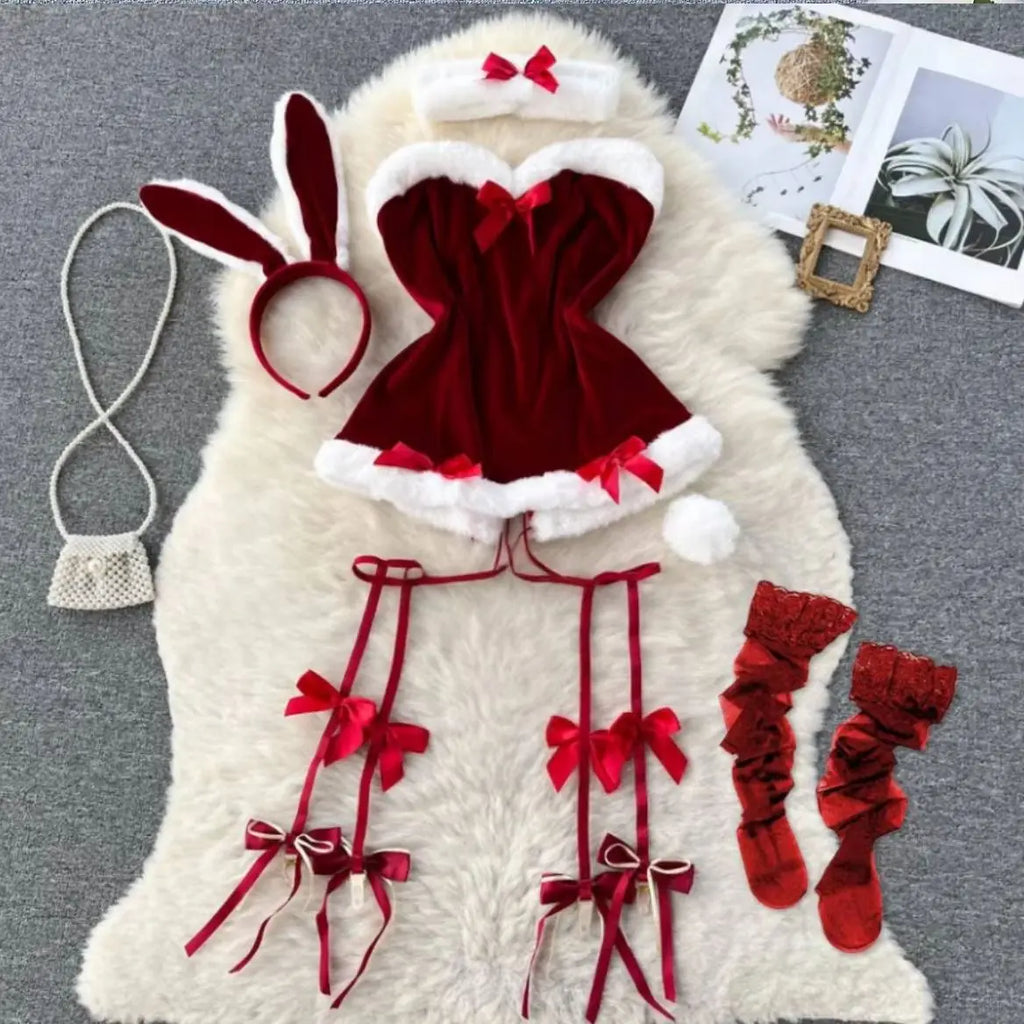 Christmas Bunny Lingerie Set
