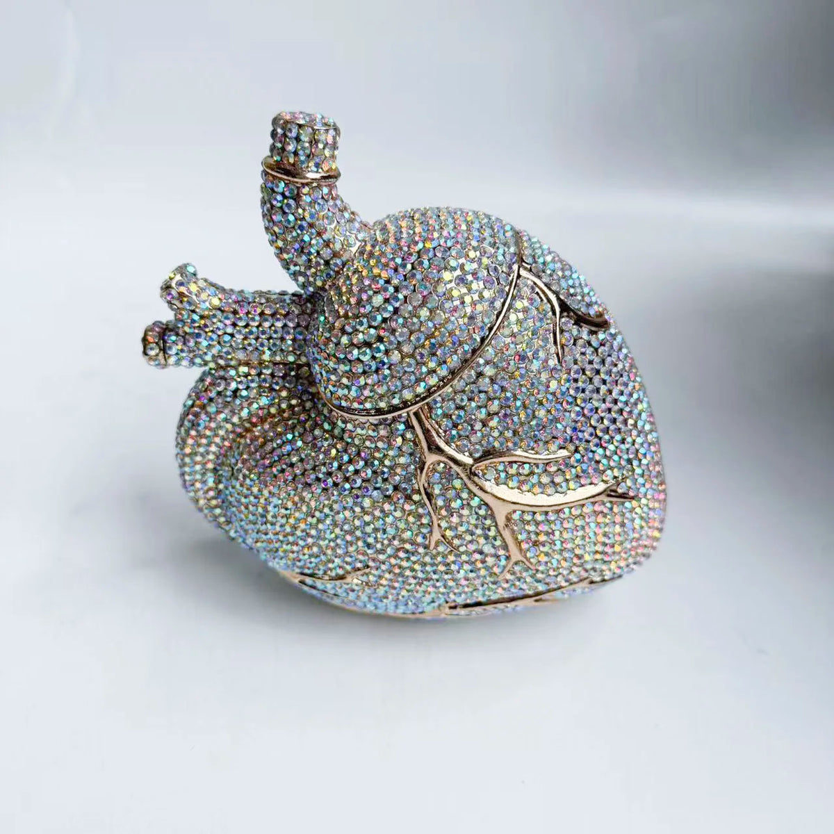 Heart Beat Rhinestone Crystal Clutch