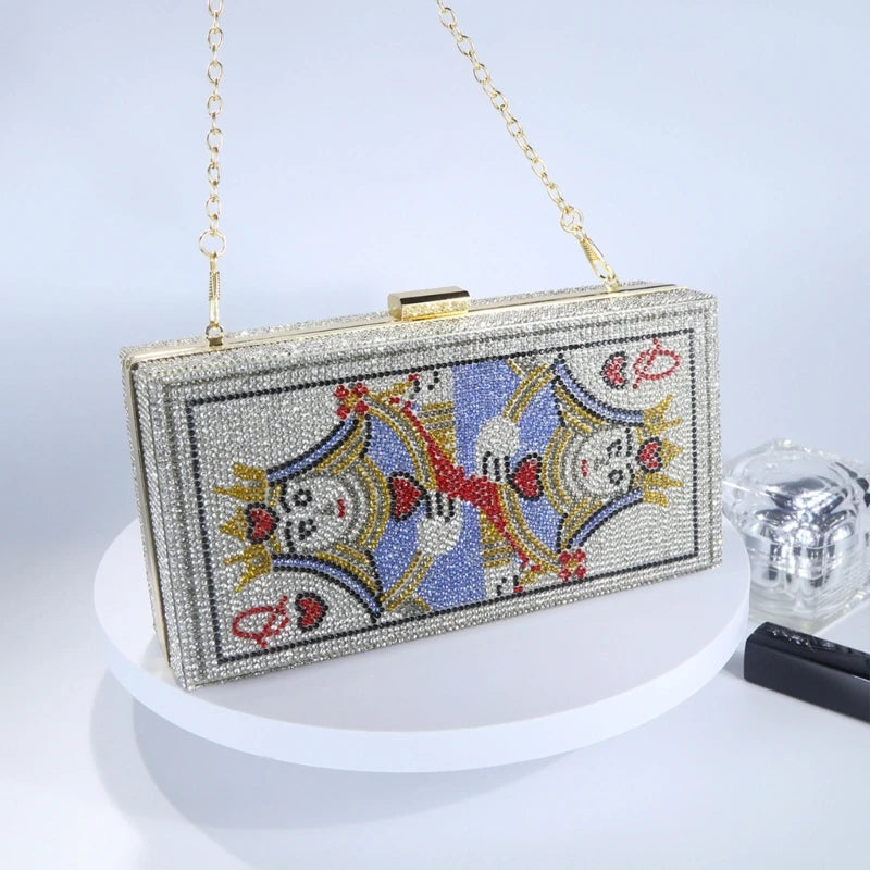 Queen Crystal Rhinestone Clutch