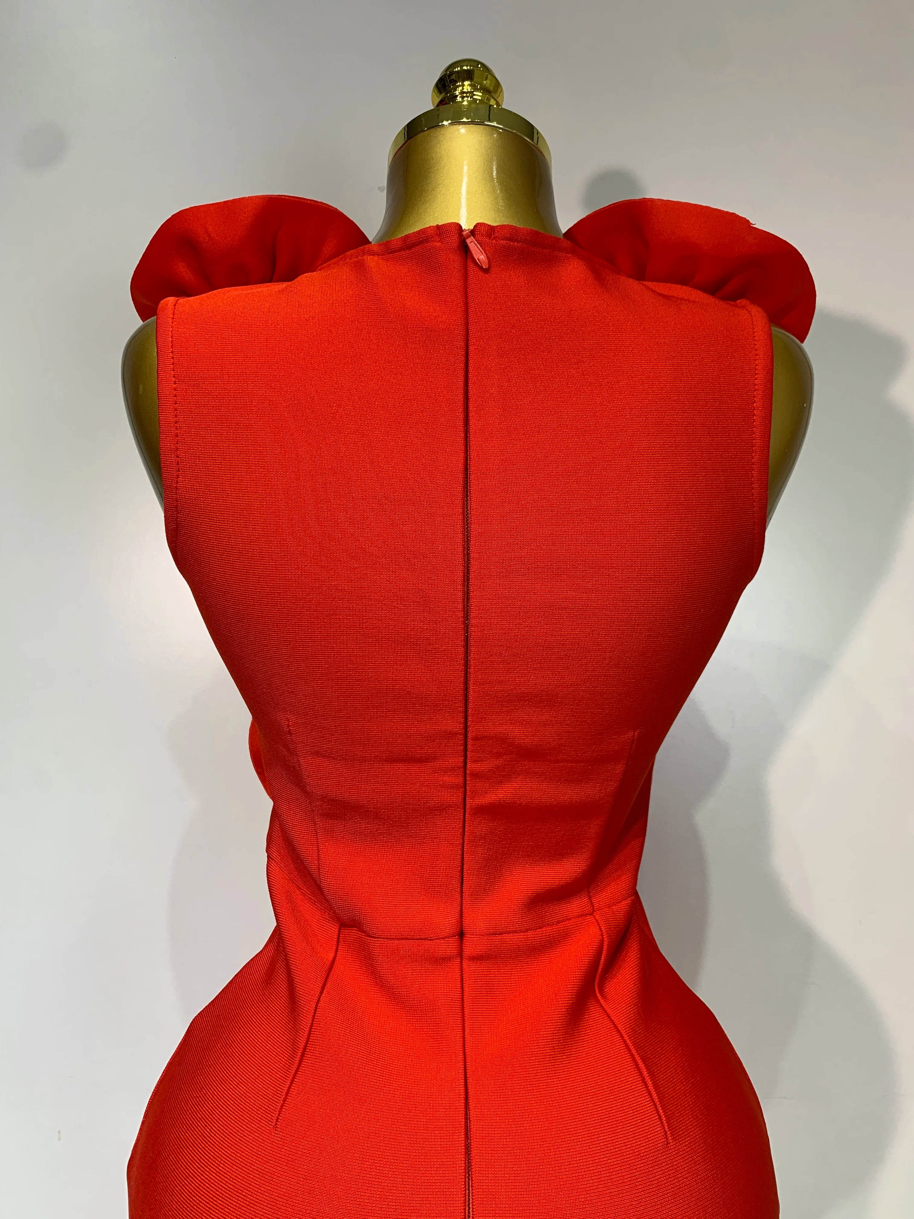 Rose V Neck Mesh 3D Flower Dress
