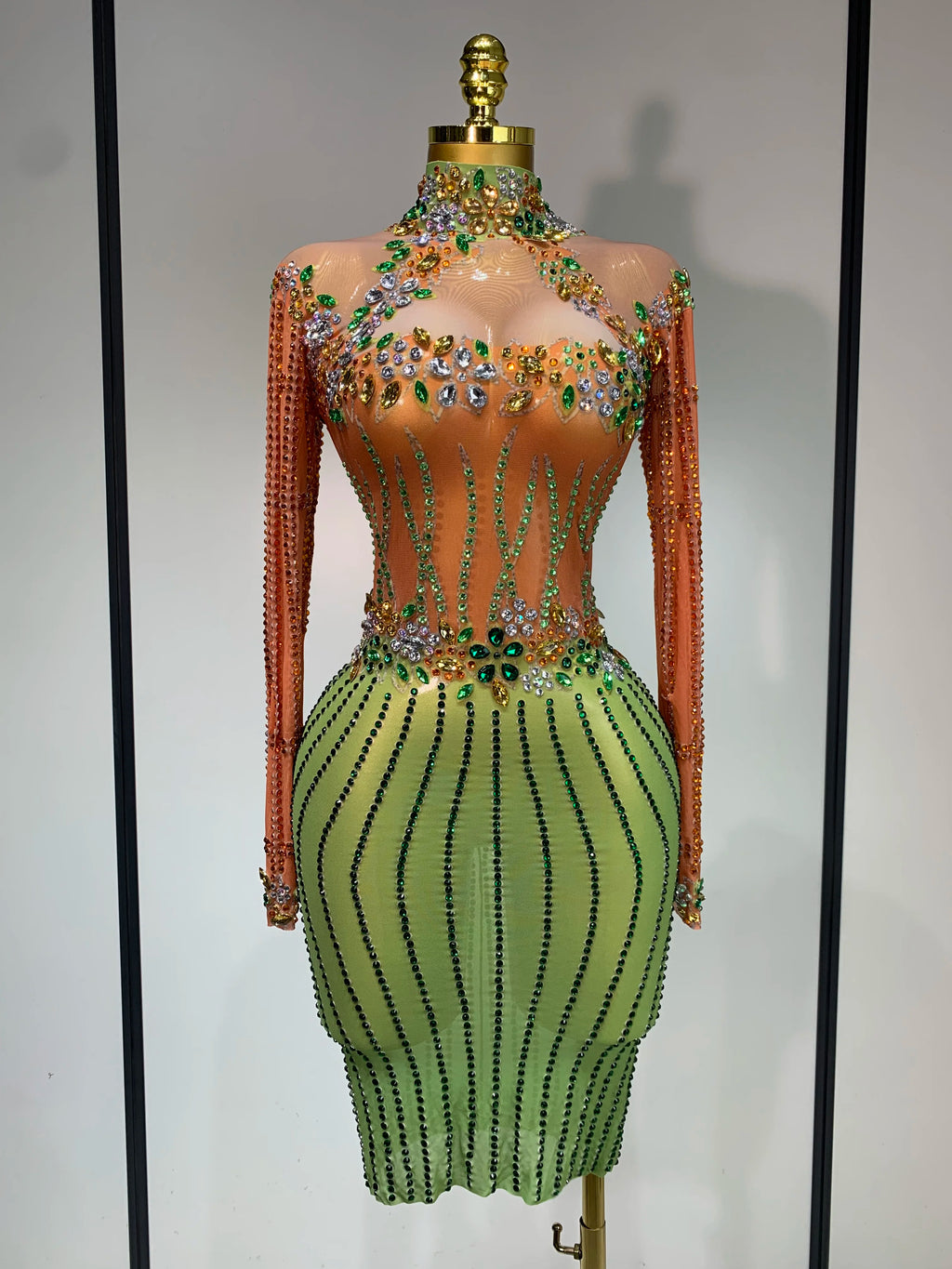 Luxury Sparkly Diamond Mesh Dress