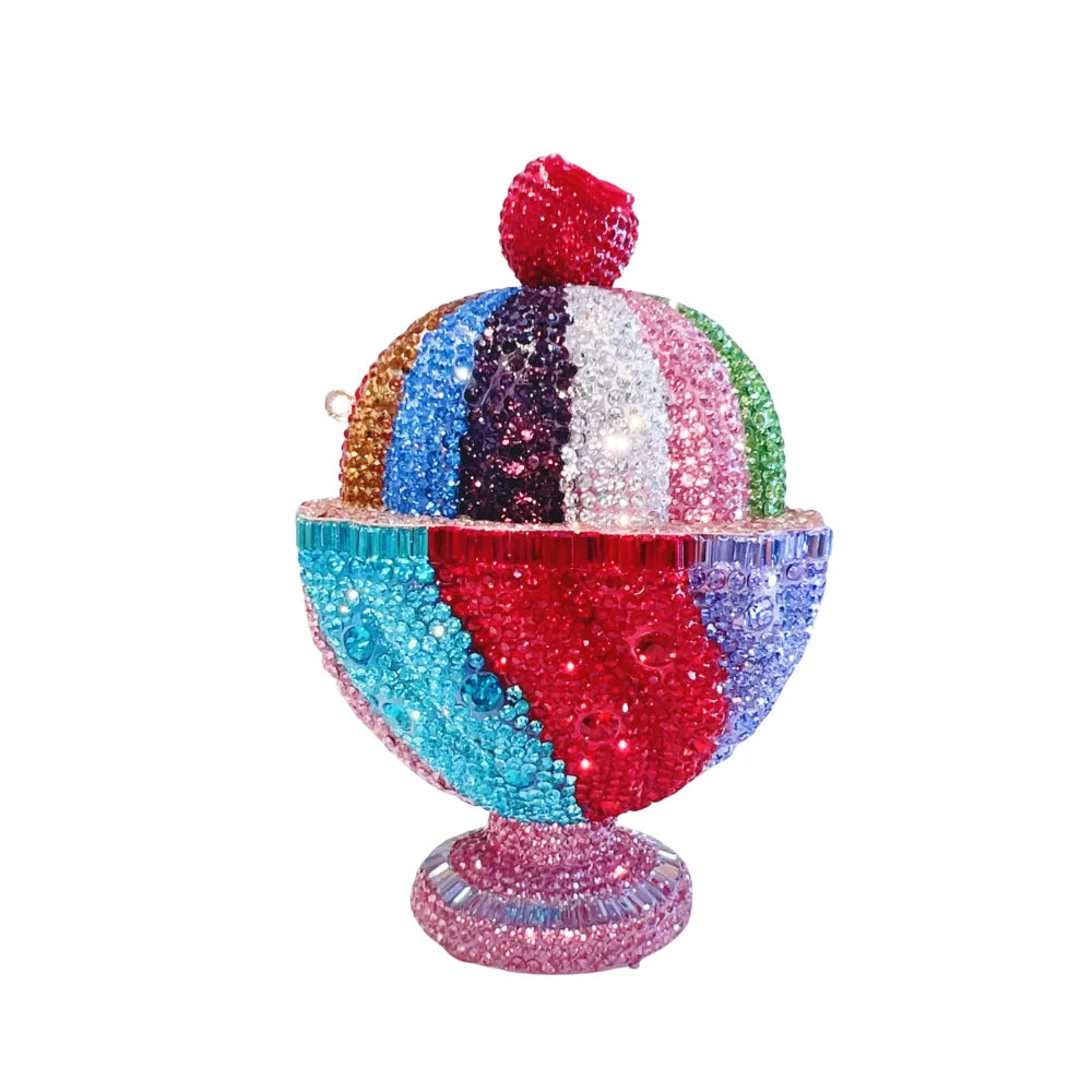 Ice Cream Cup Crystal Clutch