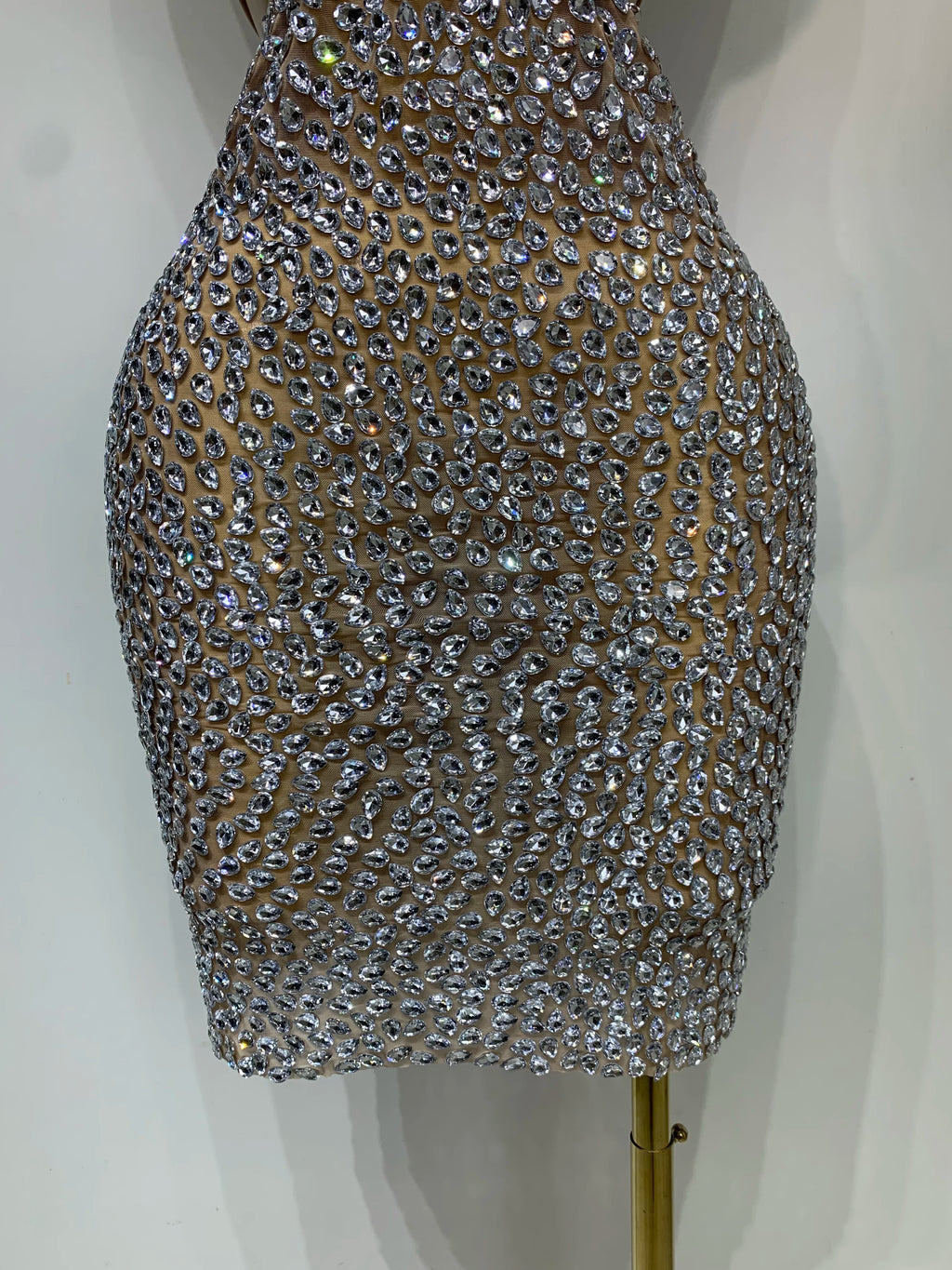 Luxury Crystal Rhinestones Bodycon Dress