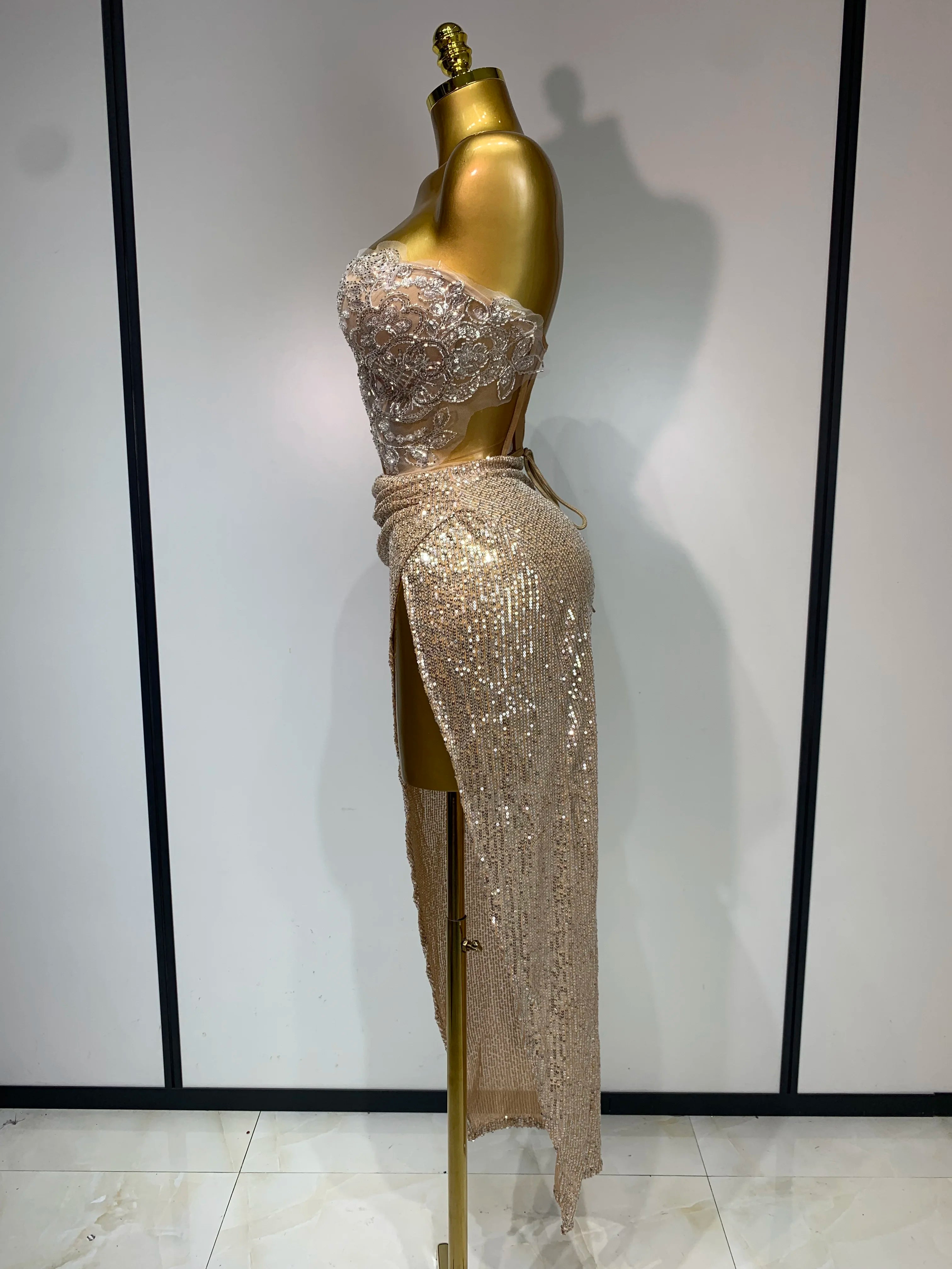 Champagne Toast Two Piece Skirt Set