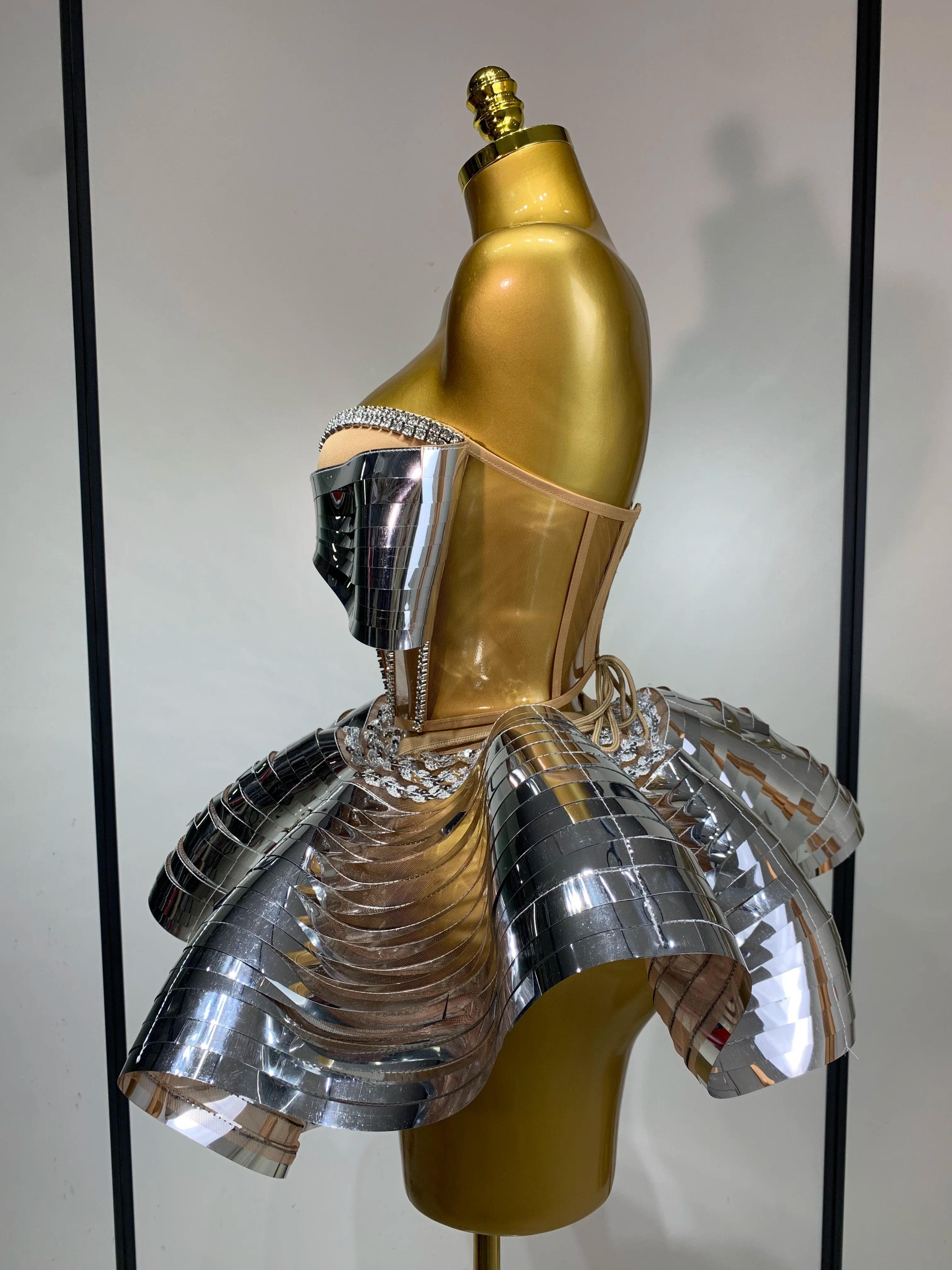 Shiney Two Piece Skirt Set