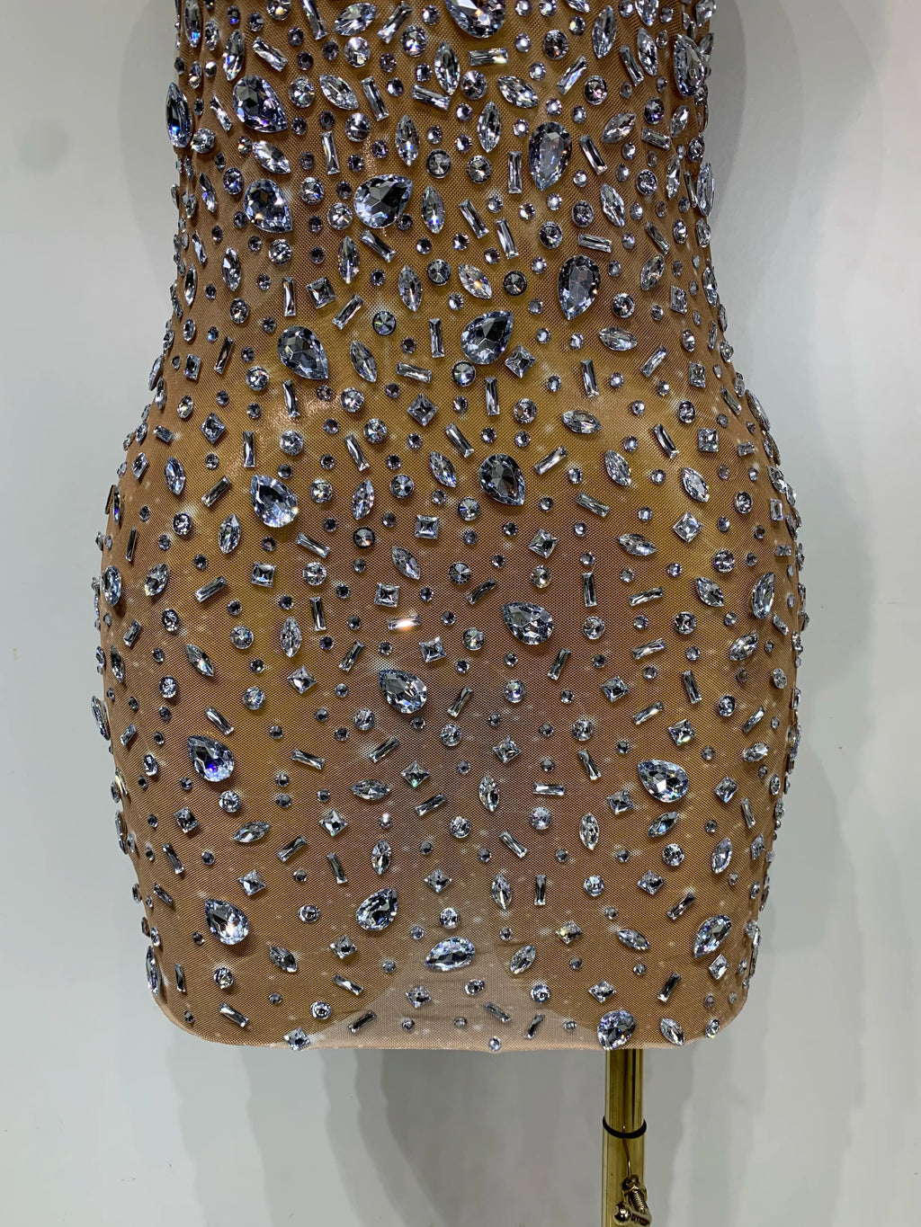 Rhinestone Mini Bodycon Dress