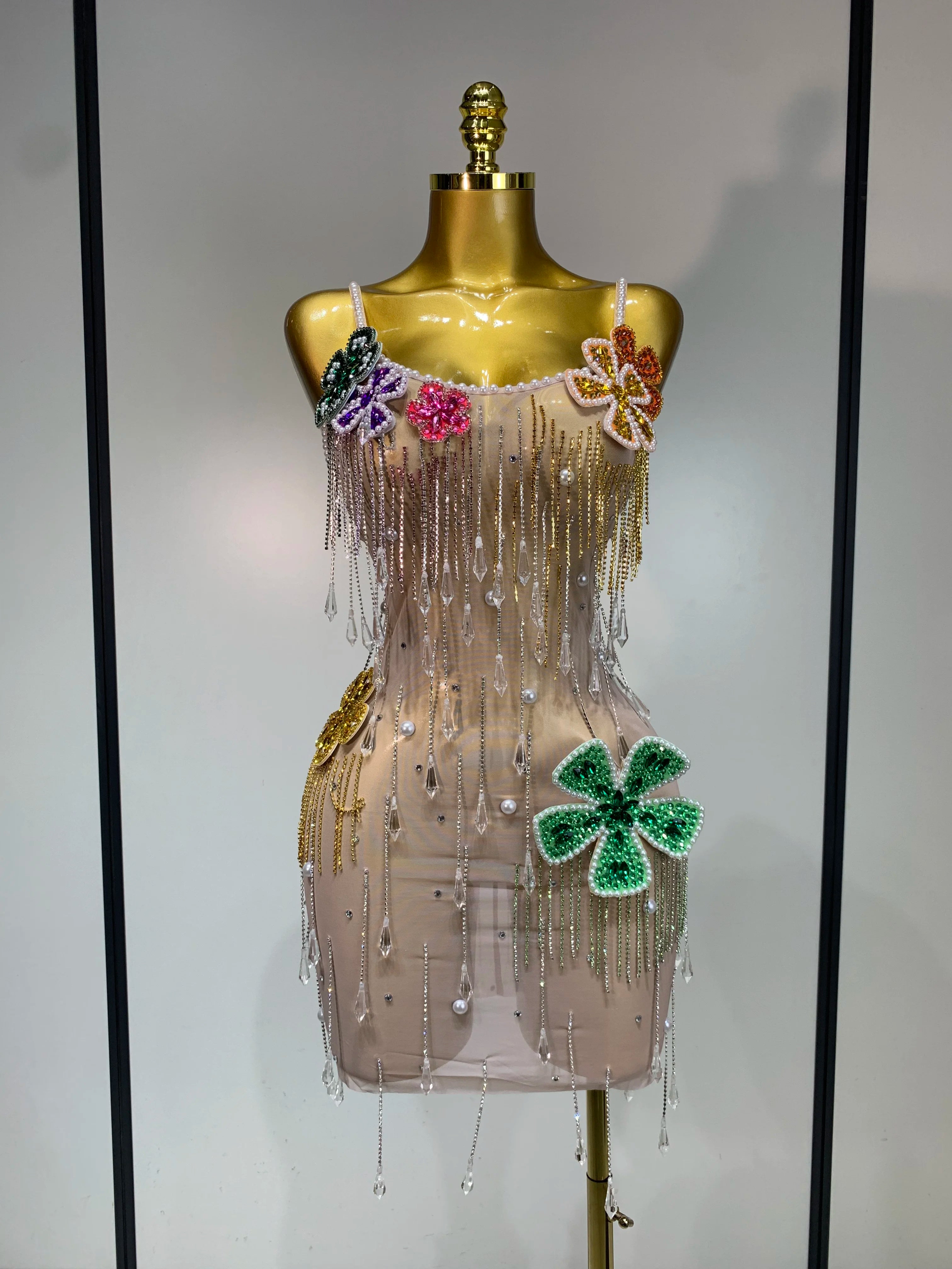 Enchanted Crystal Flower Dress