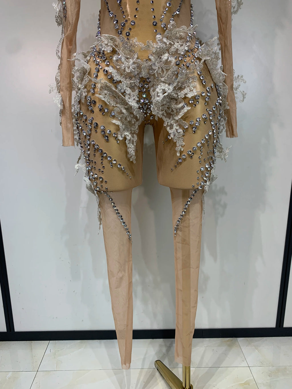 Mesh Diamonds Jumpsuits